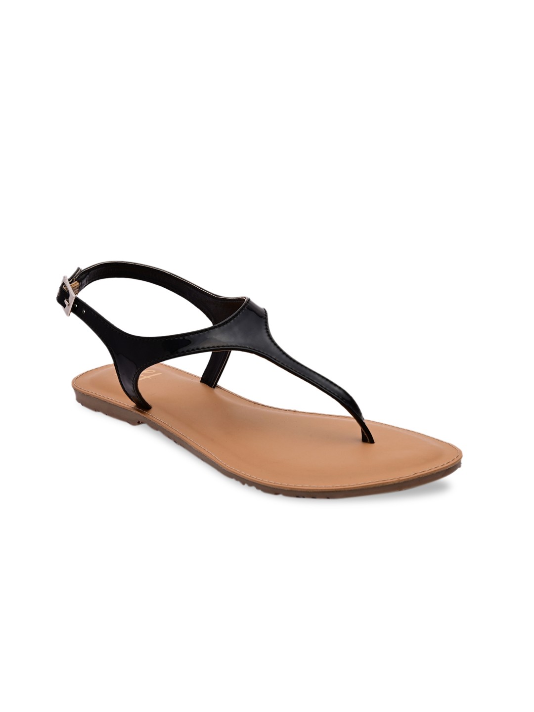 

Hydes N Hues Women Black Solid T-Strap Flats