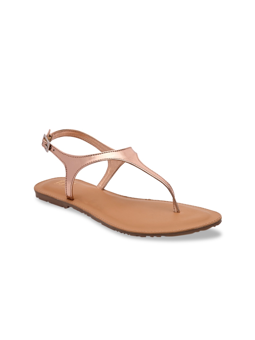 

Hydes N Hues Women Rose Gold T-Strap Flats