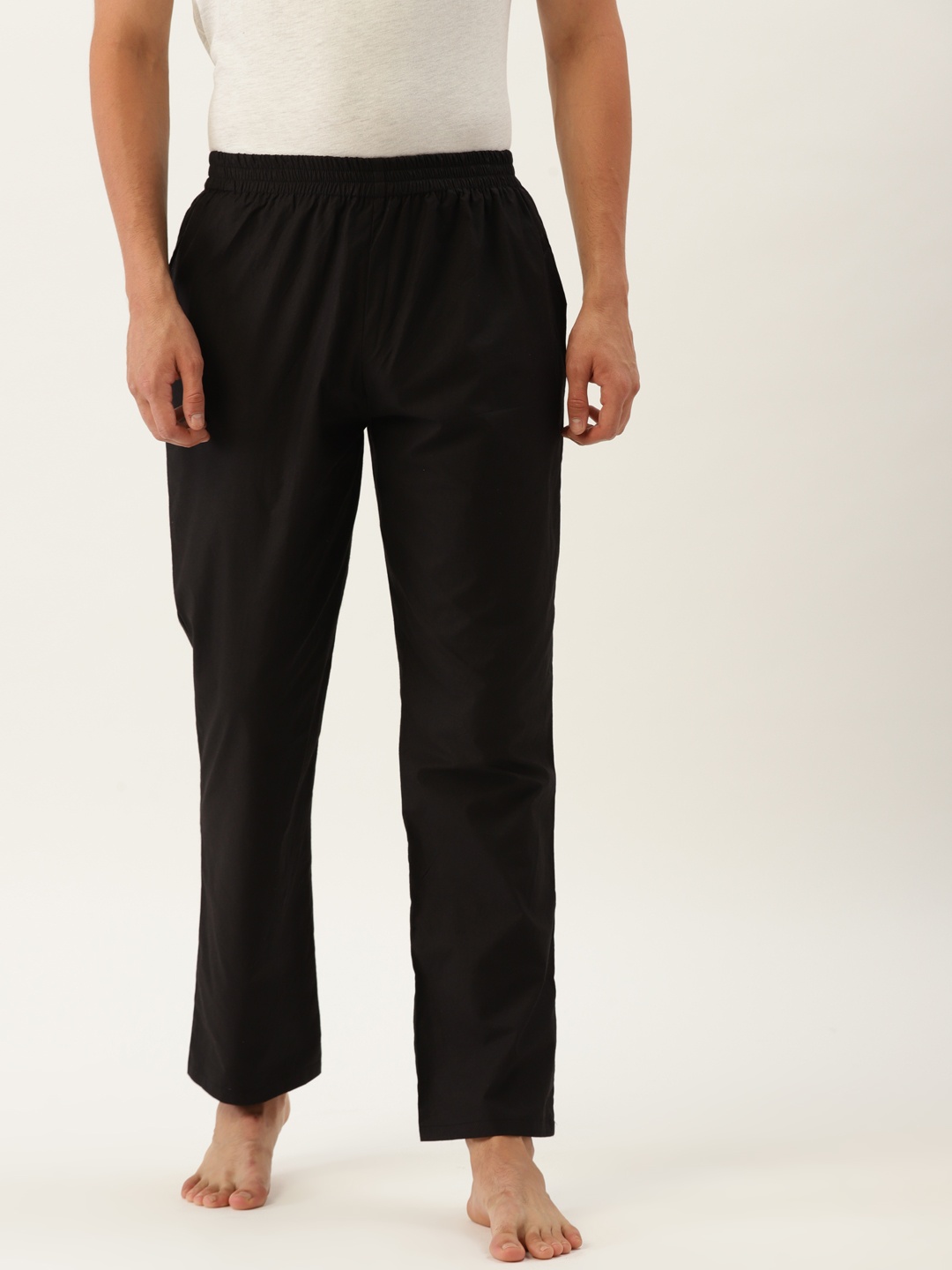 

Molly & Michel Men Black Pure Cotton Solid Lounge Pants