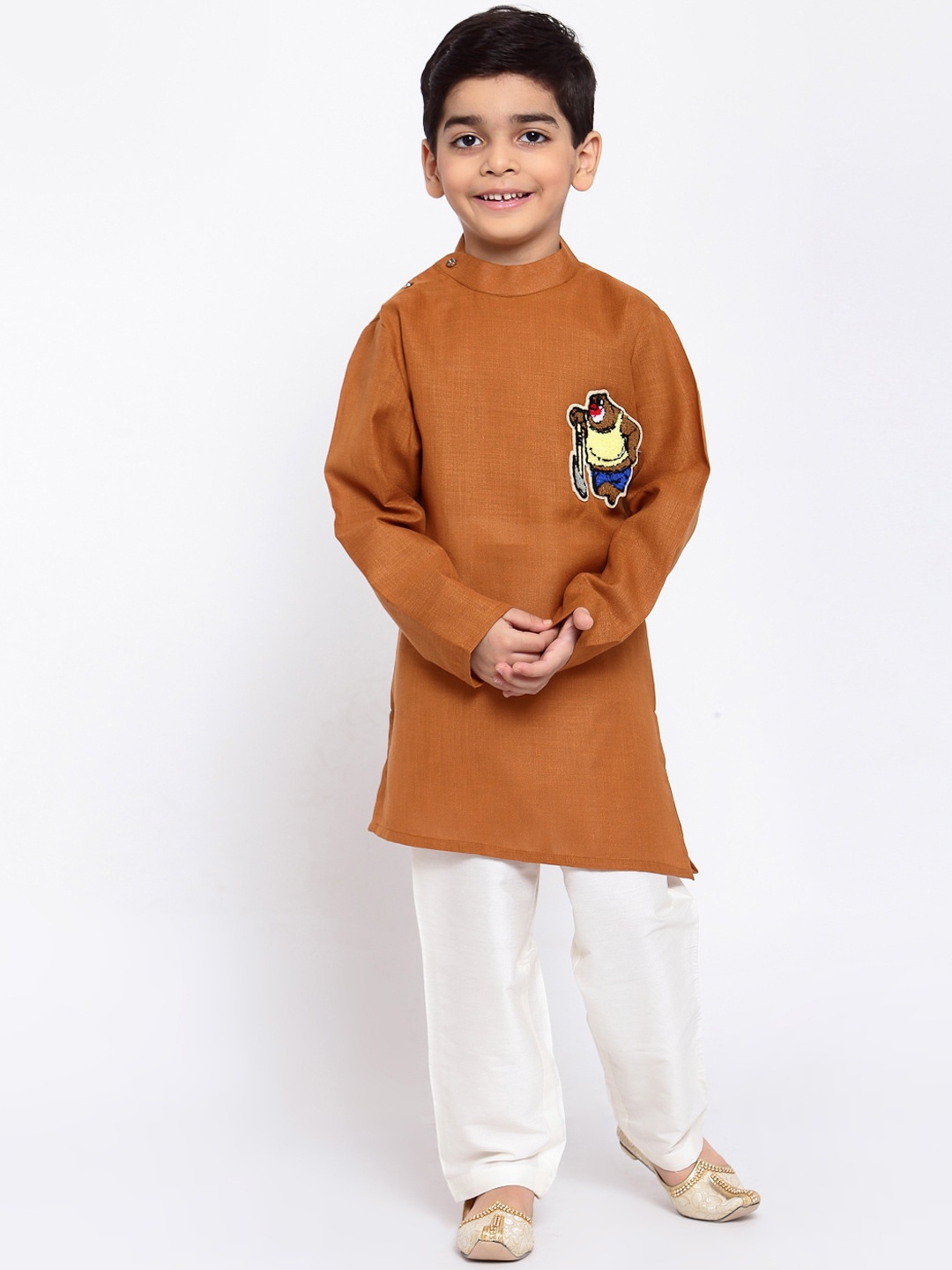 

MAXENCE Boys Brown Linen Top with Pyjamas