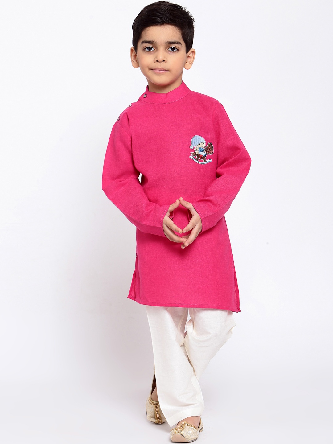 

MAXENCE Boys Pink Linen Top with Pyjamas
