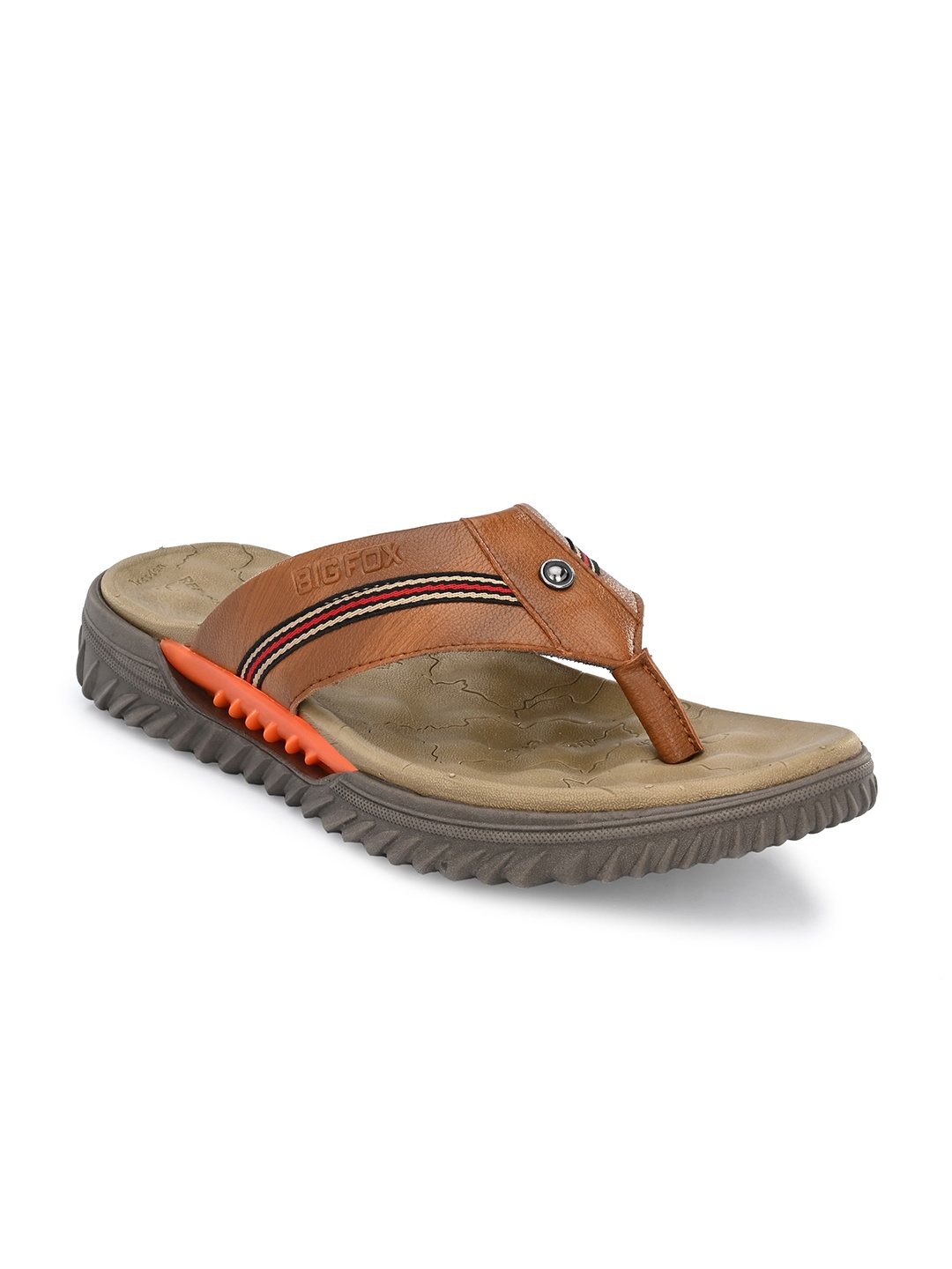 

Big Fox Men Tan Brown & Black Comfort Sandals