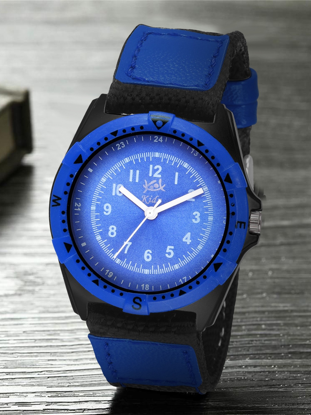 

Kool Kidz Unisex Kids Blue Printed Dial & Blue Strap Analogue Watch