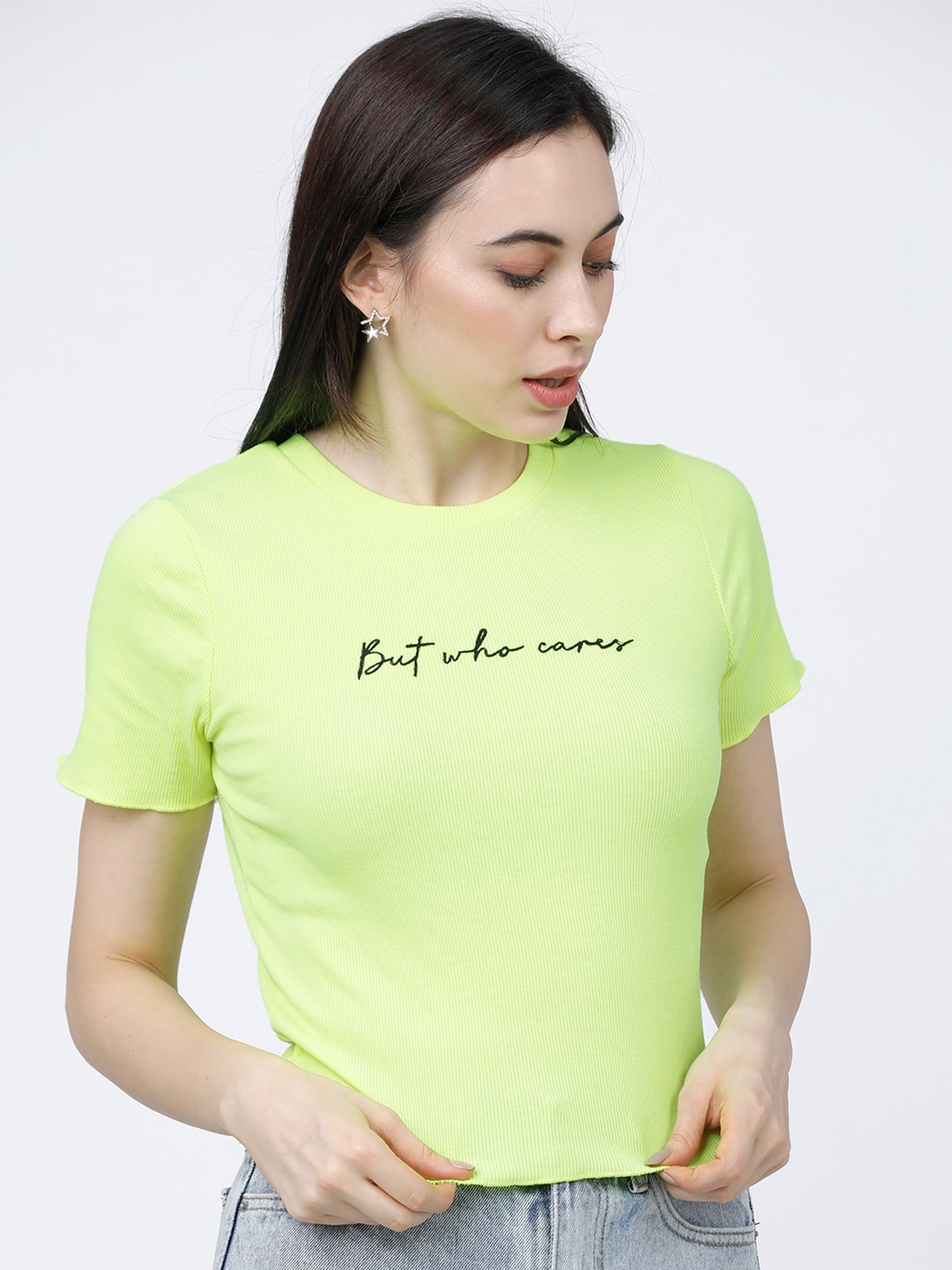 

Tokyo Talkies Fluorescent Green Regular Top