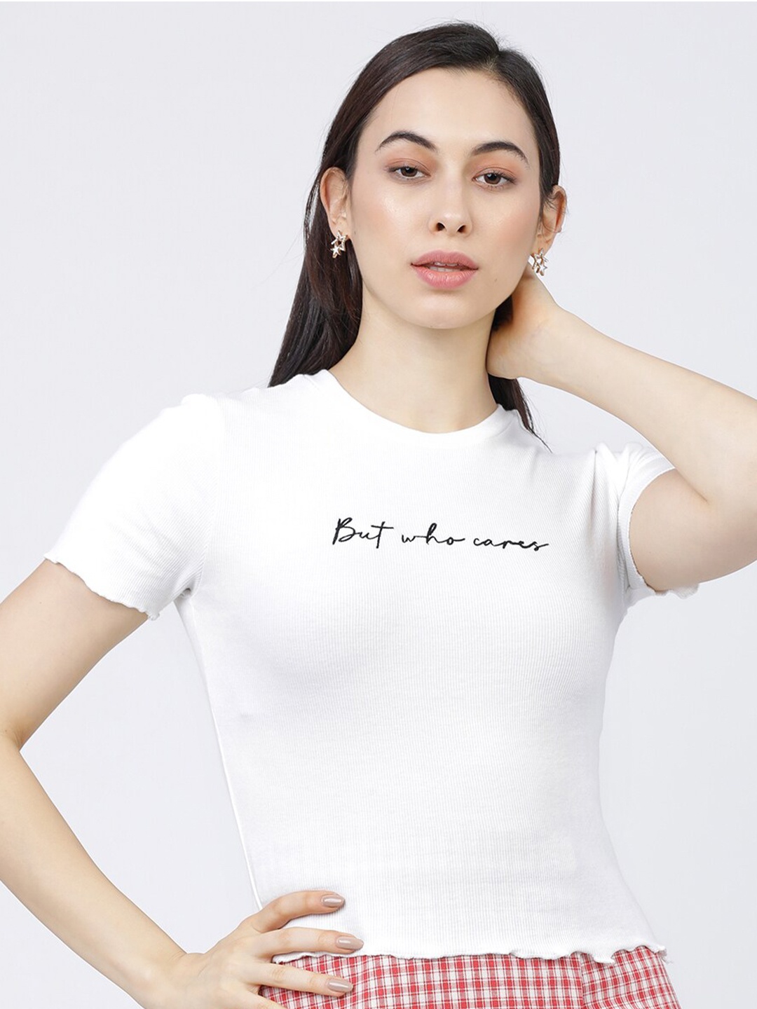 

Tokyo Talkies Women White Fitted Top