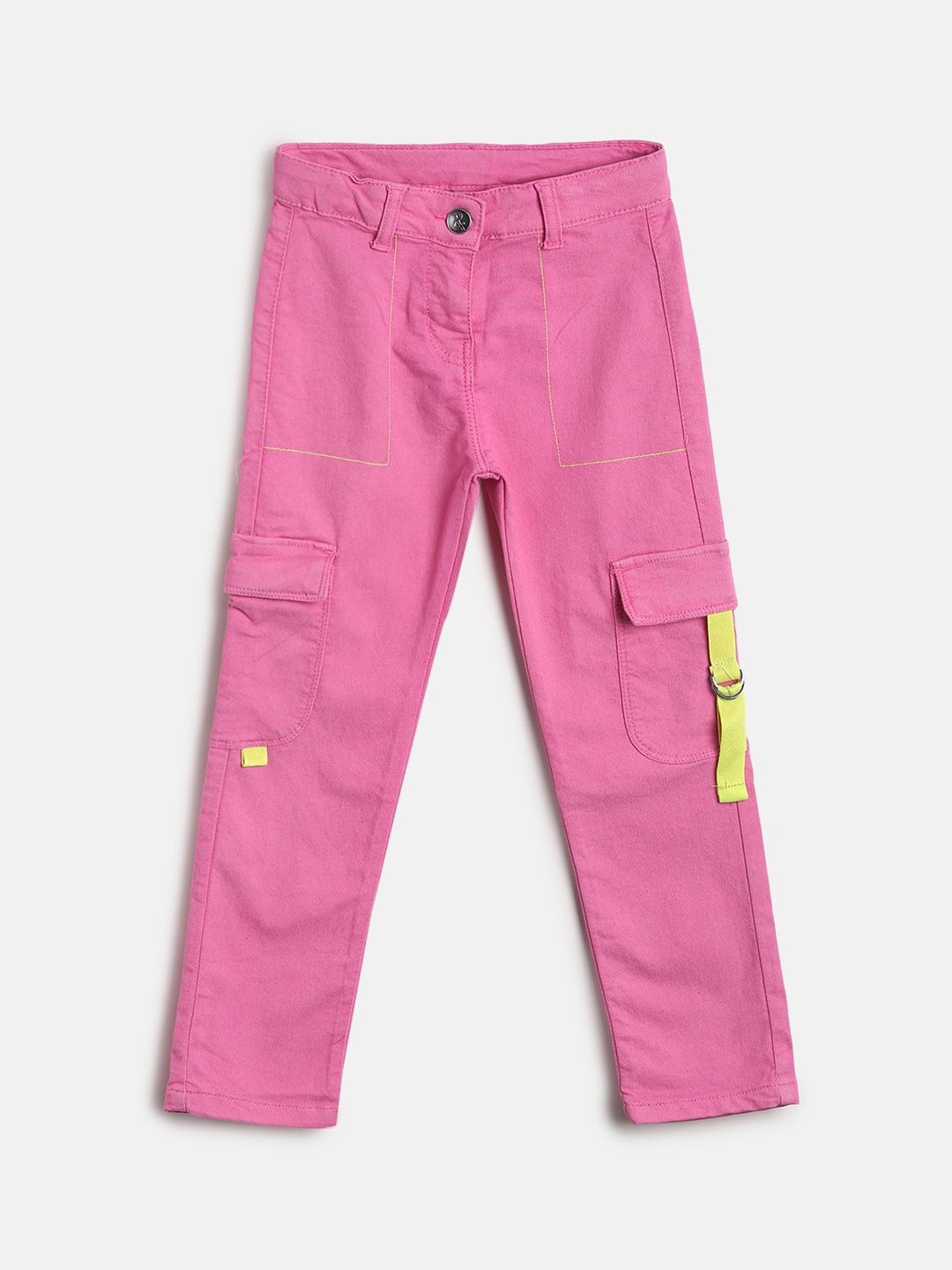 

TALES & STORIES Girls Pink Cargos Trousers