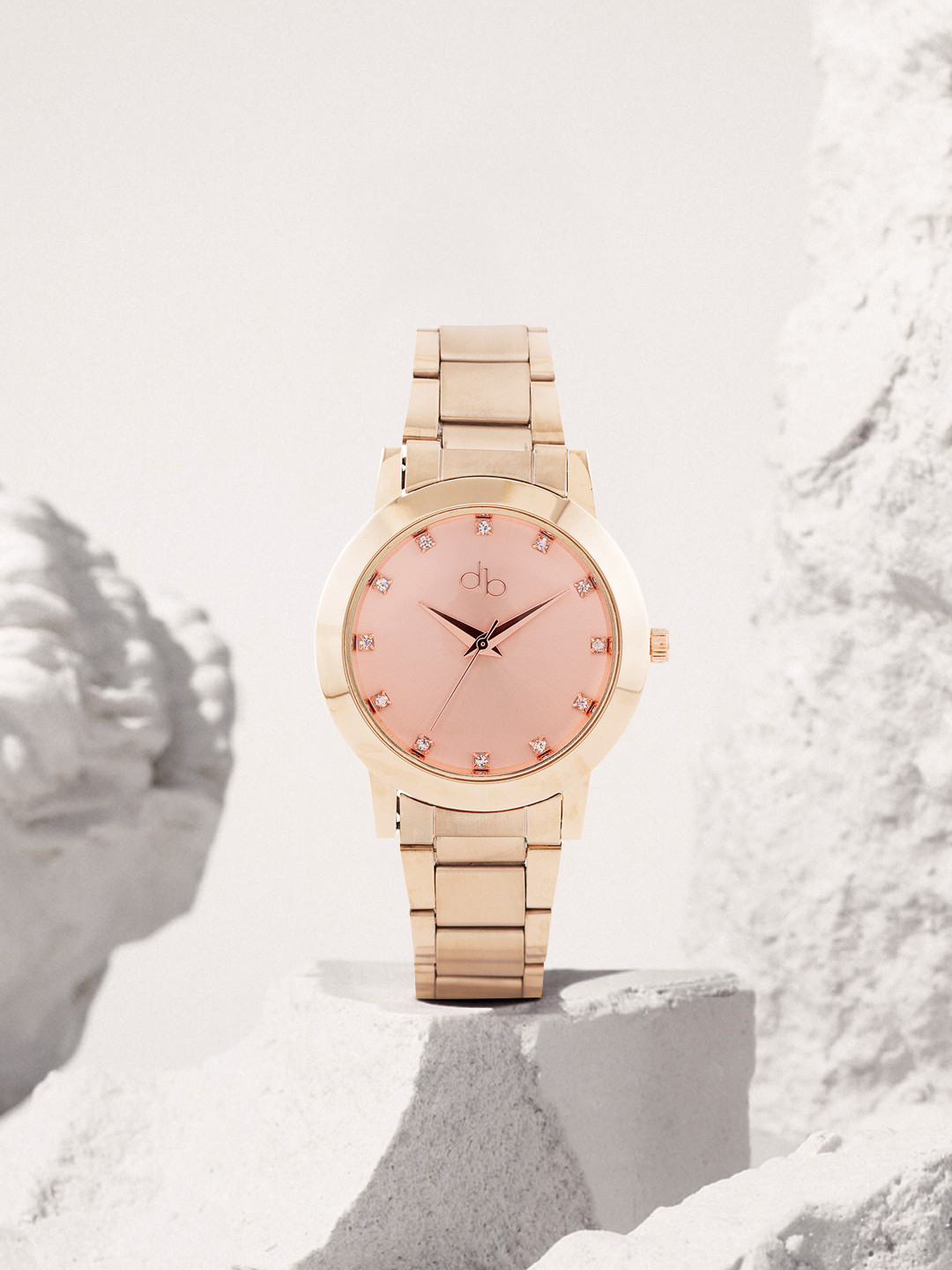 

DressBerry Women Rose Gold-Toned Dial Watch DB1-A