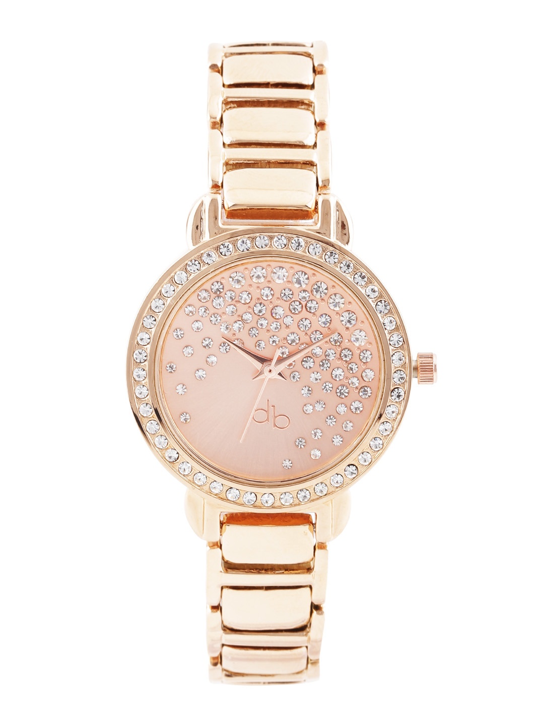 

DressBerry Women Rose Gold-Toned Dial Watch DB2-A