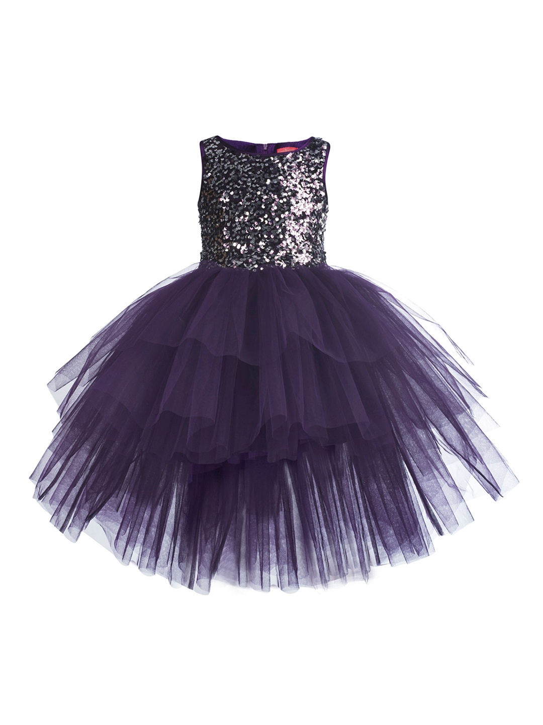 

Toy Balloon kids Purple Embellished Net Dress