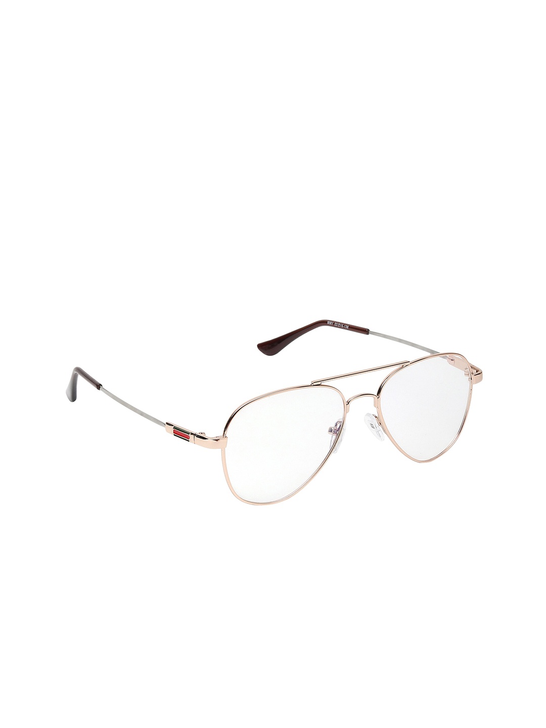 

CRIBA Unisex Golden-Toned Full Rim Aviator Sunglass, Gold