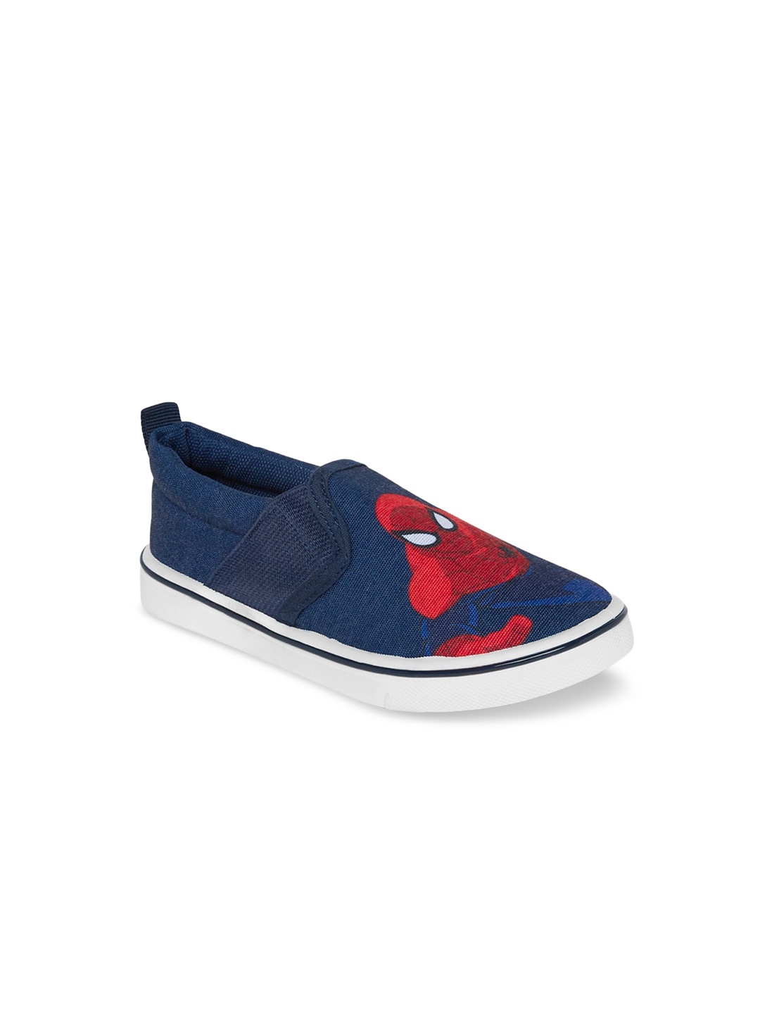 

Pantaloons Junior Boys Navy Blue and Red Printed Slip-On Sneakers