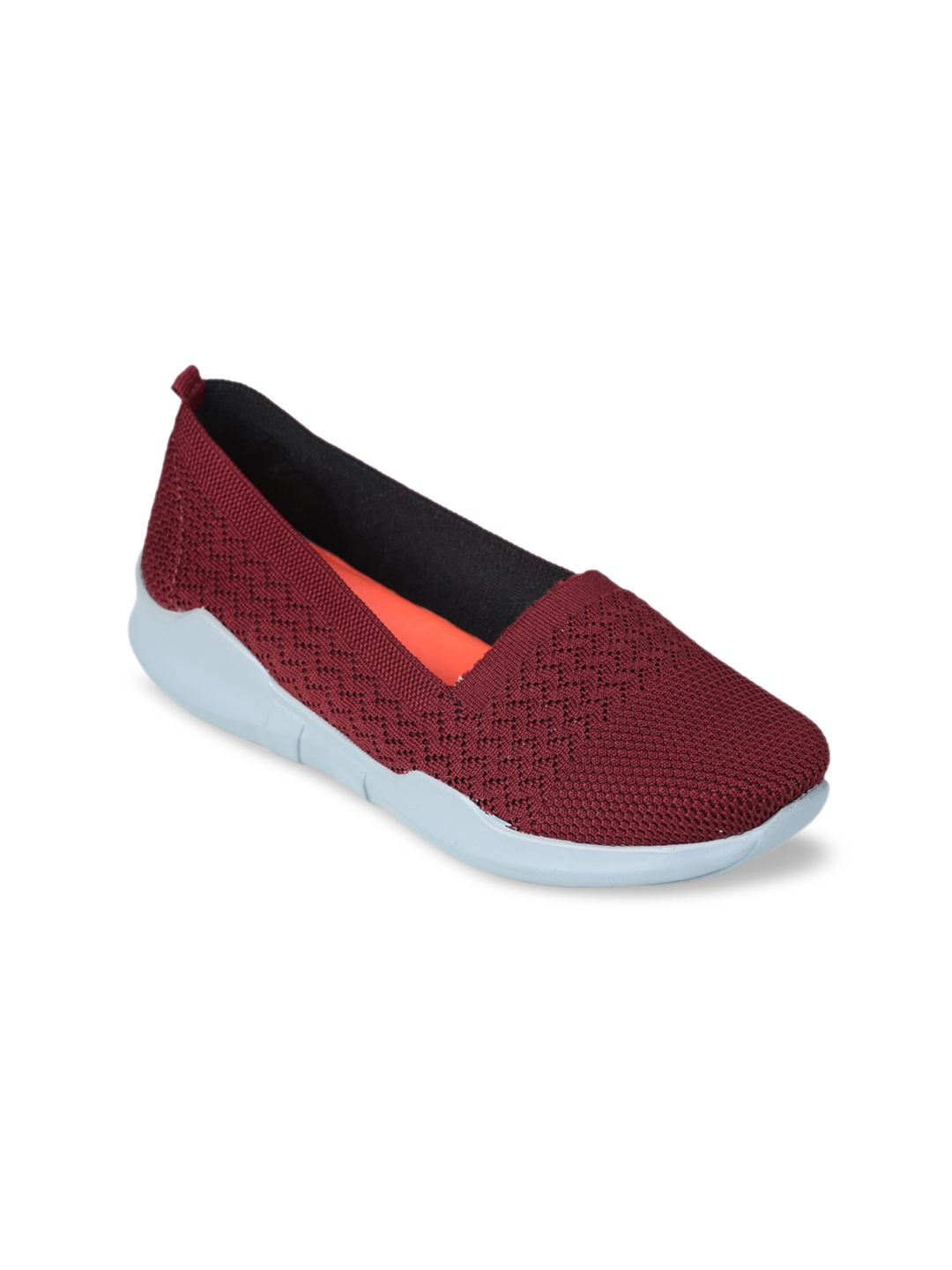

Liberty Women Maroon Woven Design Slip-On Sneakers