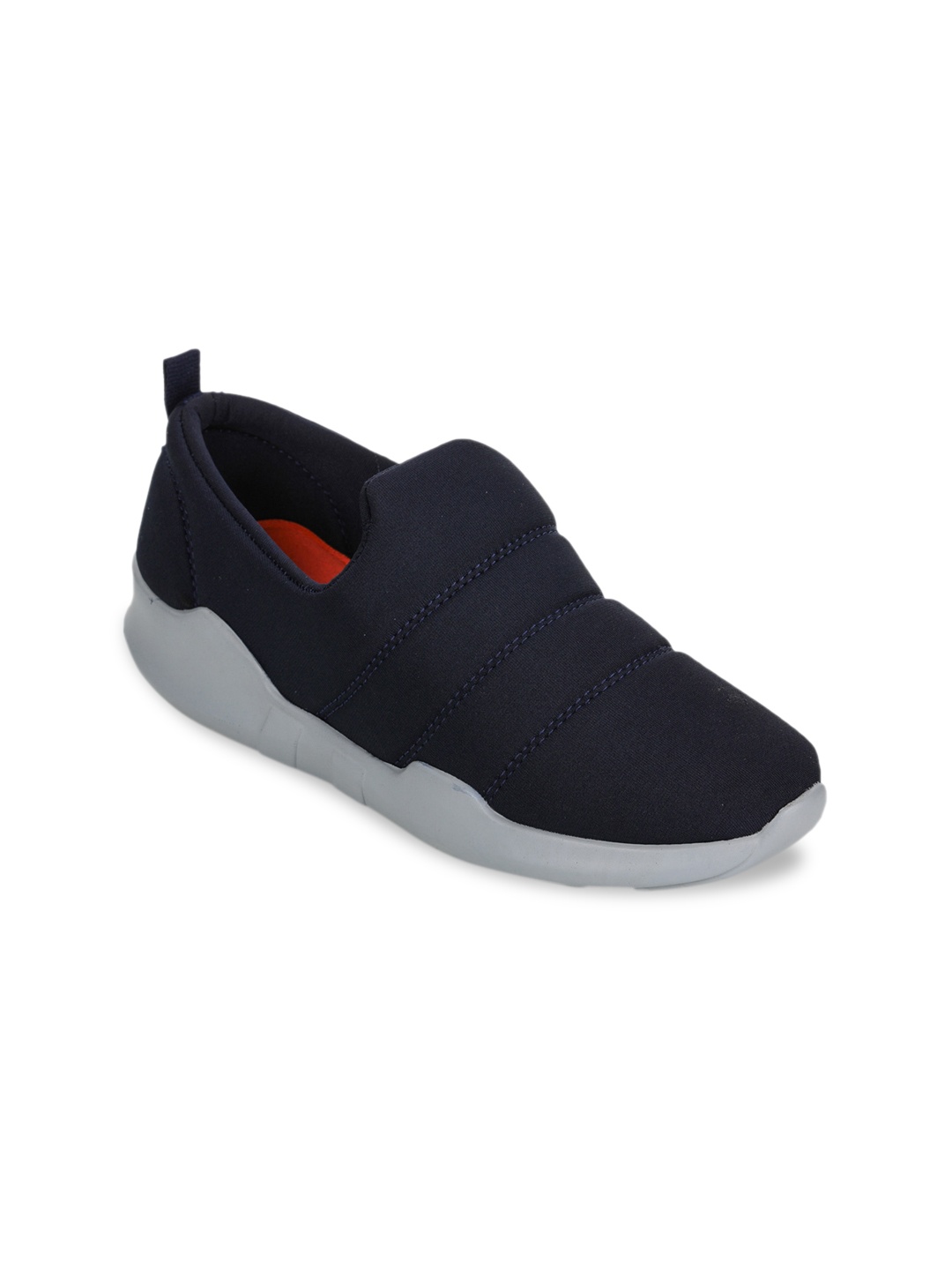 

Liberty Women Navy Blue Textured Slip-On Sneakers