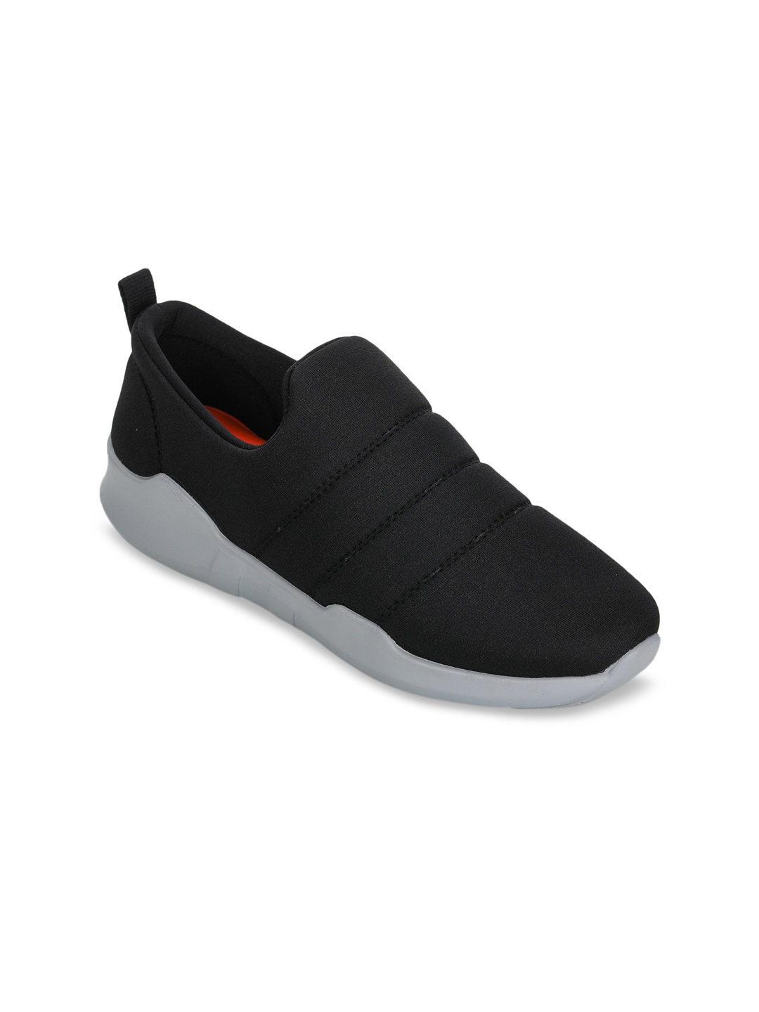 

Liberty Women Black Woven Design Slip-On Sneakers