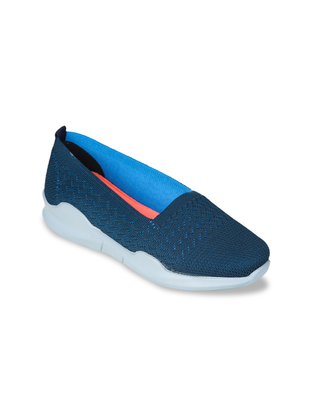 

Liberty Women Navy Blue Knitted Design Slip-On Sneakers