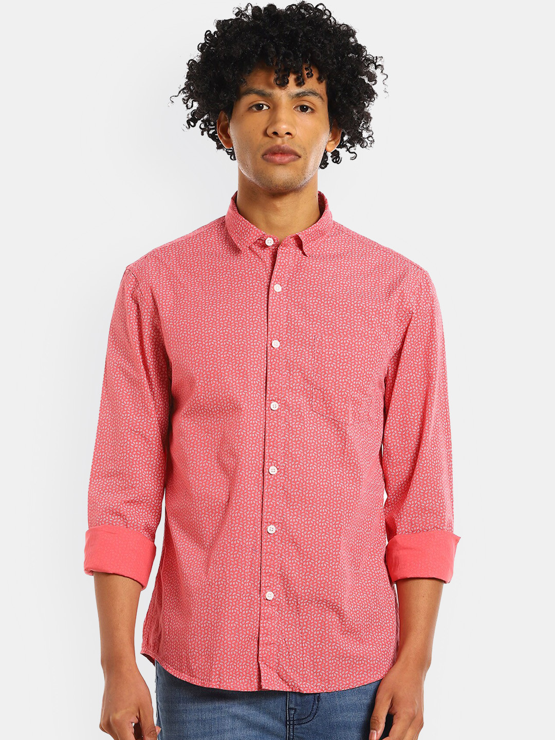 

Ruggers Men Coral Micro Ditsy Printed Pure Cotton Pure Cotton Casual Shirt