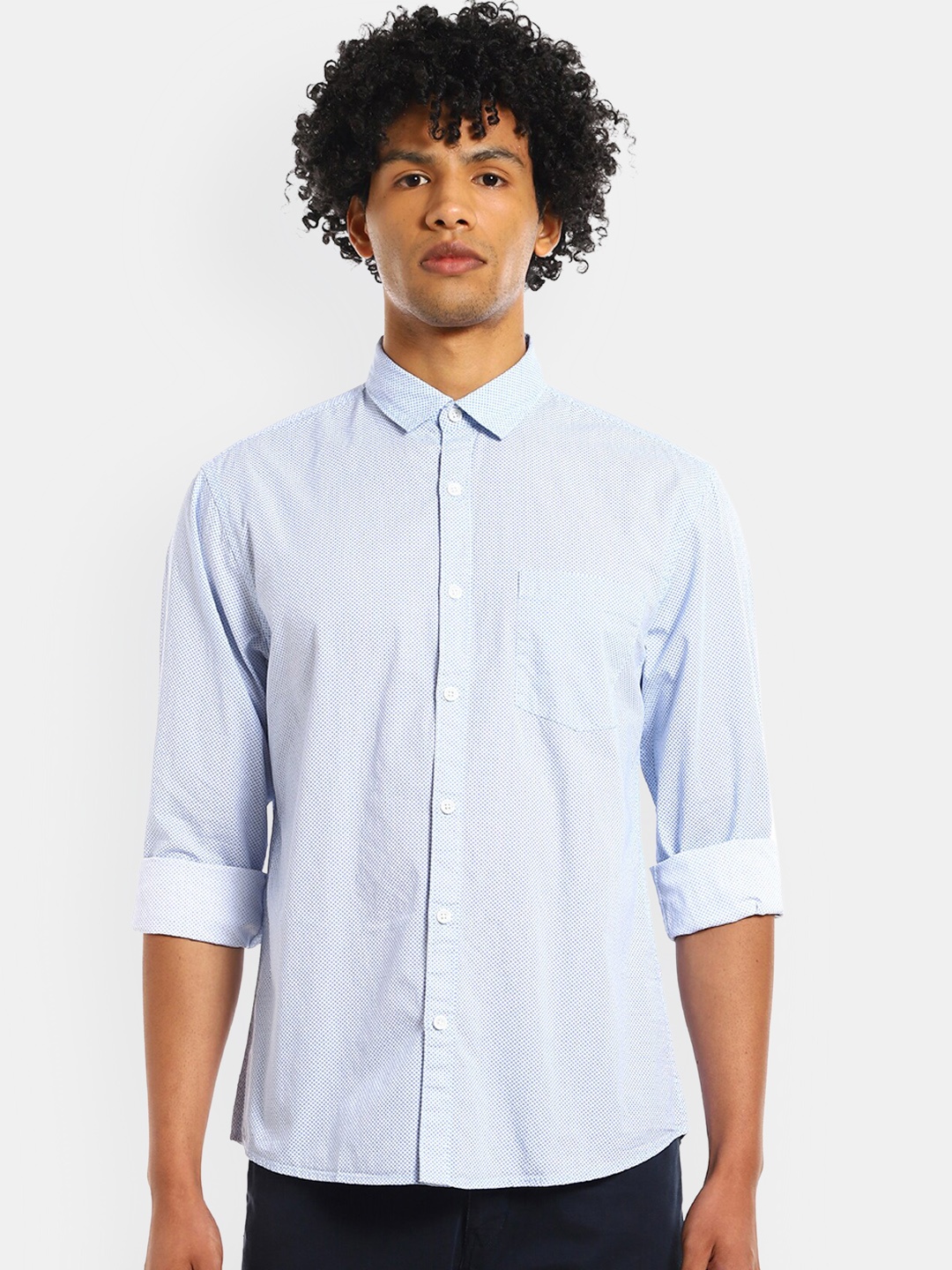 

Ruggers Men White Printed Casual Shirt