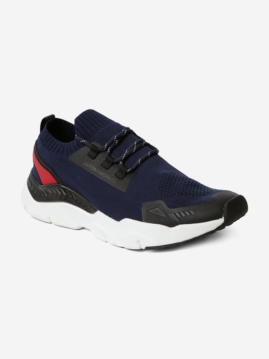 

Antony Morato Men Blue Woven Design Slip-On Sneakers