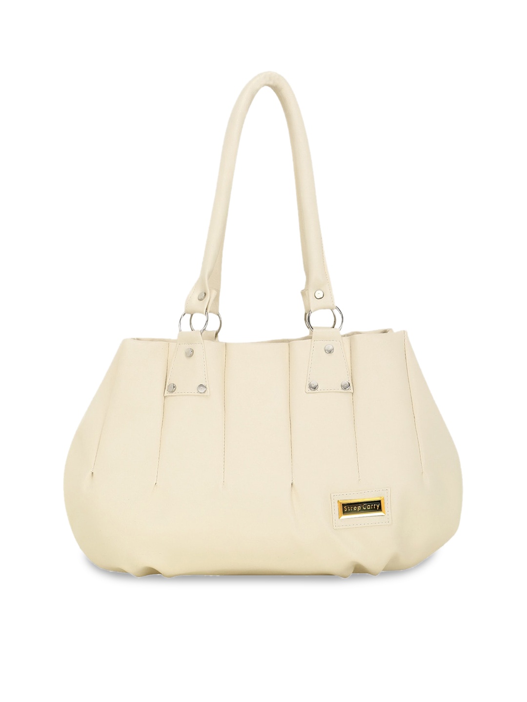 

Stropcarry Women Cream Solid Shoulder Bag