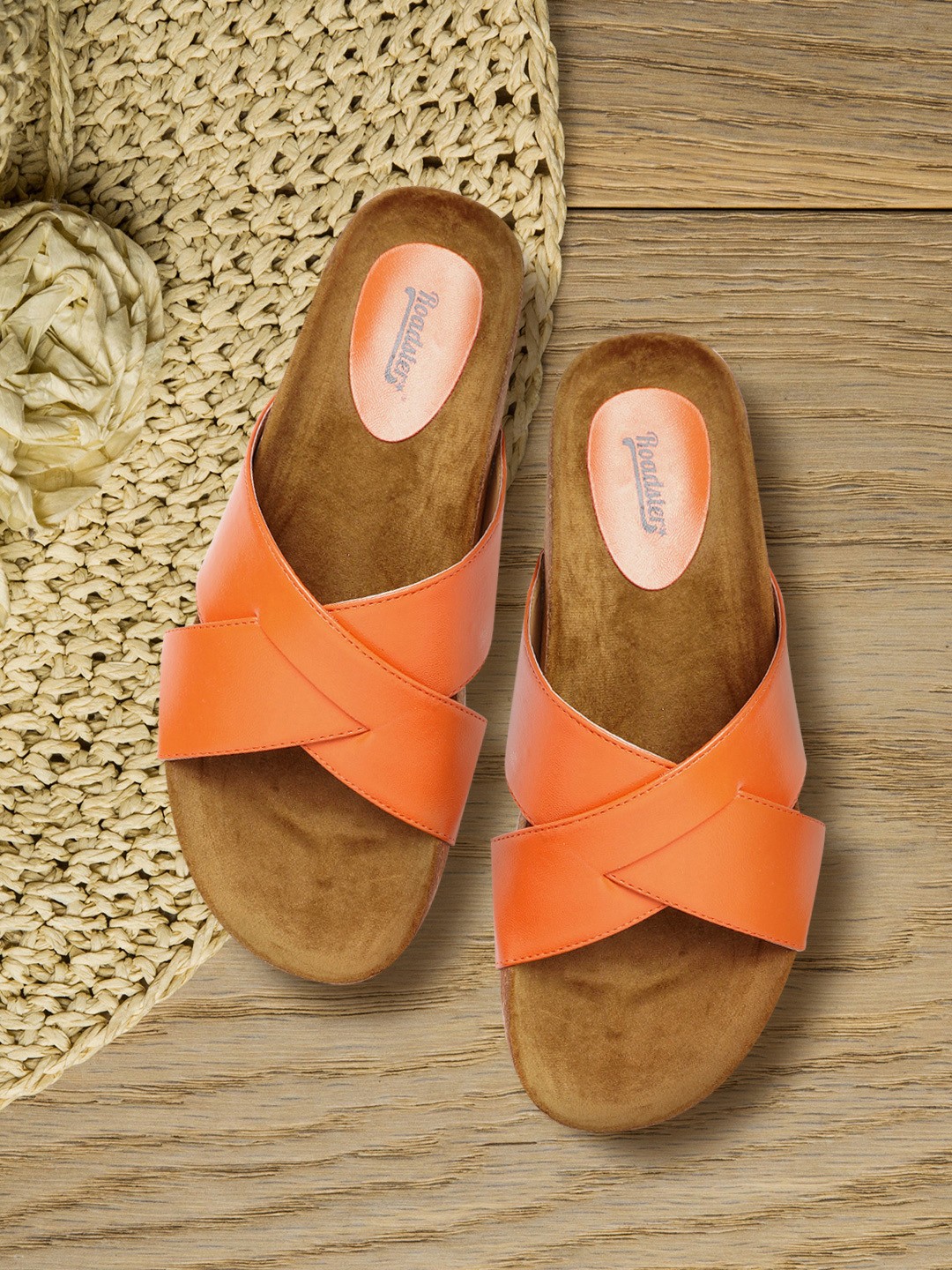 

Roadster Women Orange Solid Open Toe Flats