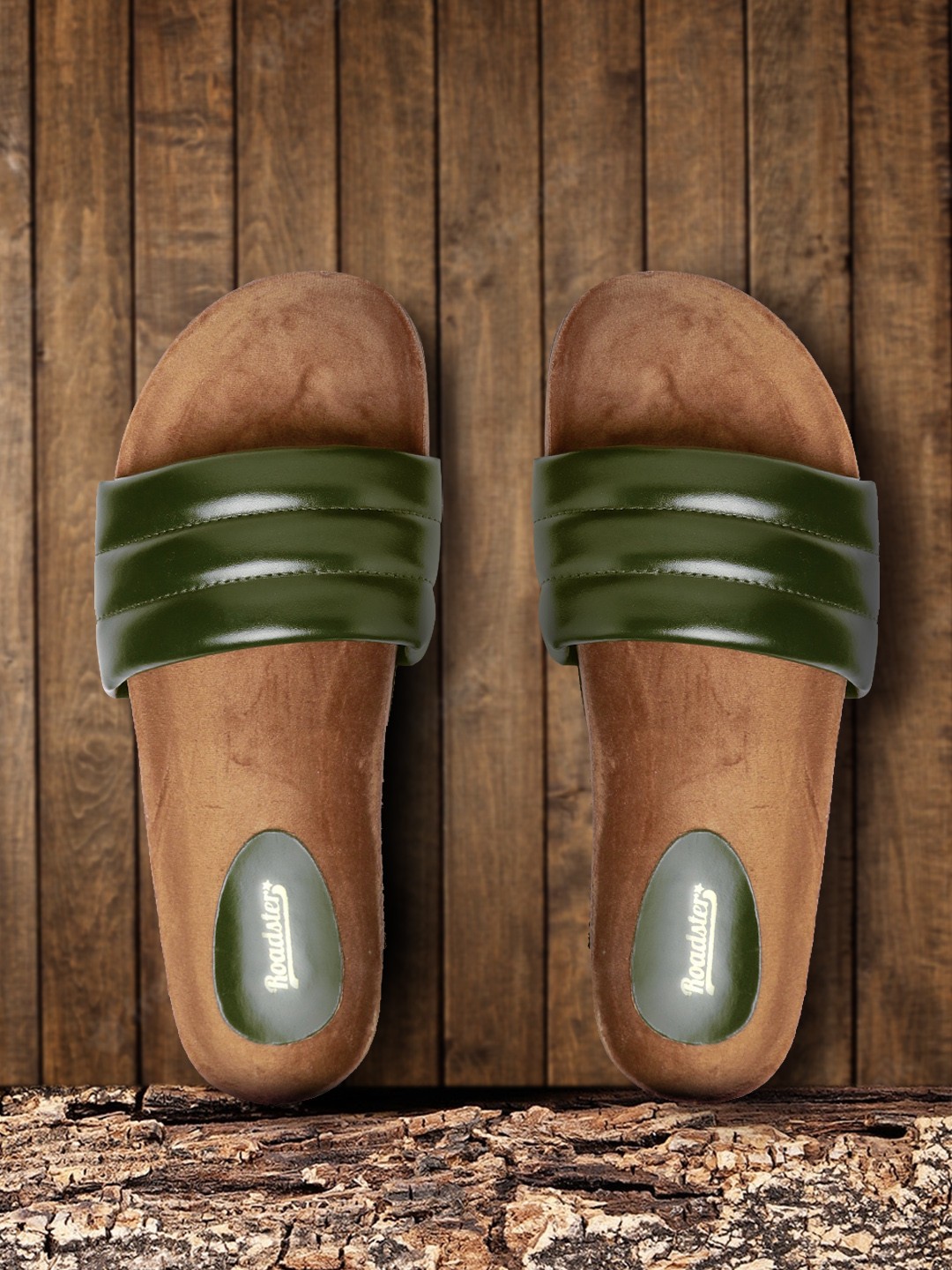 

Roadster Women Green Open Toe Flats