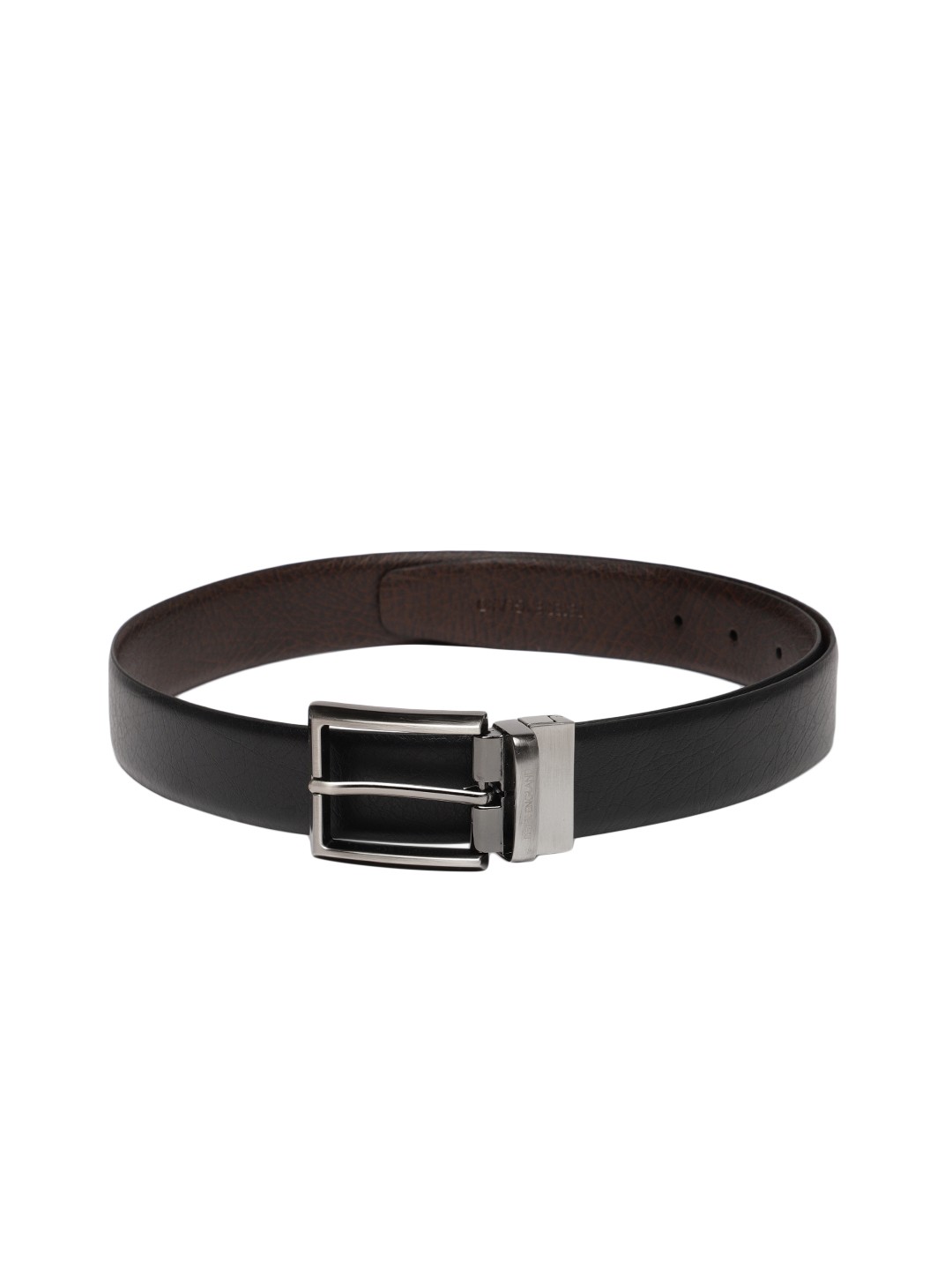 

Peter England Men Black & Brown Reversible Formal Belt