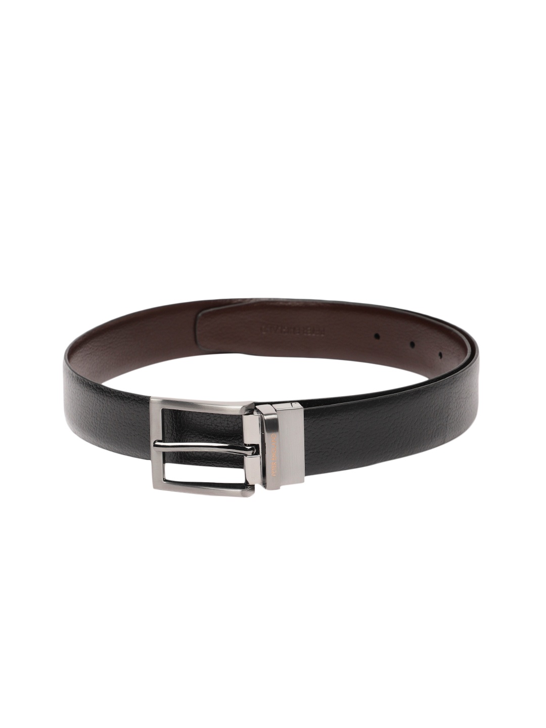 

Peter England Men Black & Brown Reversible Belt