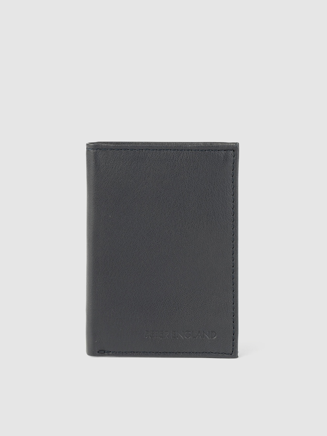 

Peter England Men Navy Blue Leather Card Holder
