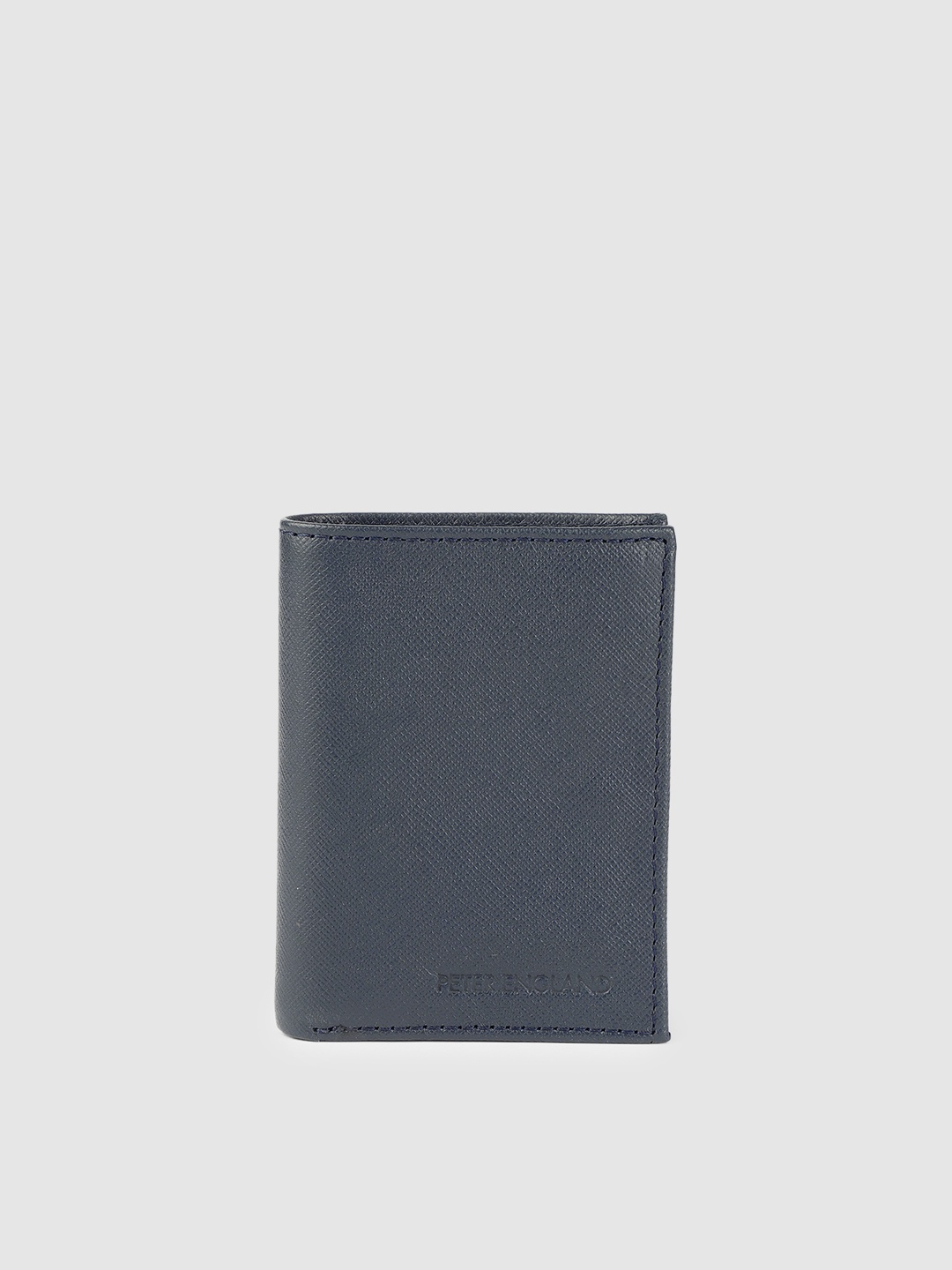 

Peter England Men Blue Leather Card Holder