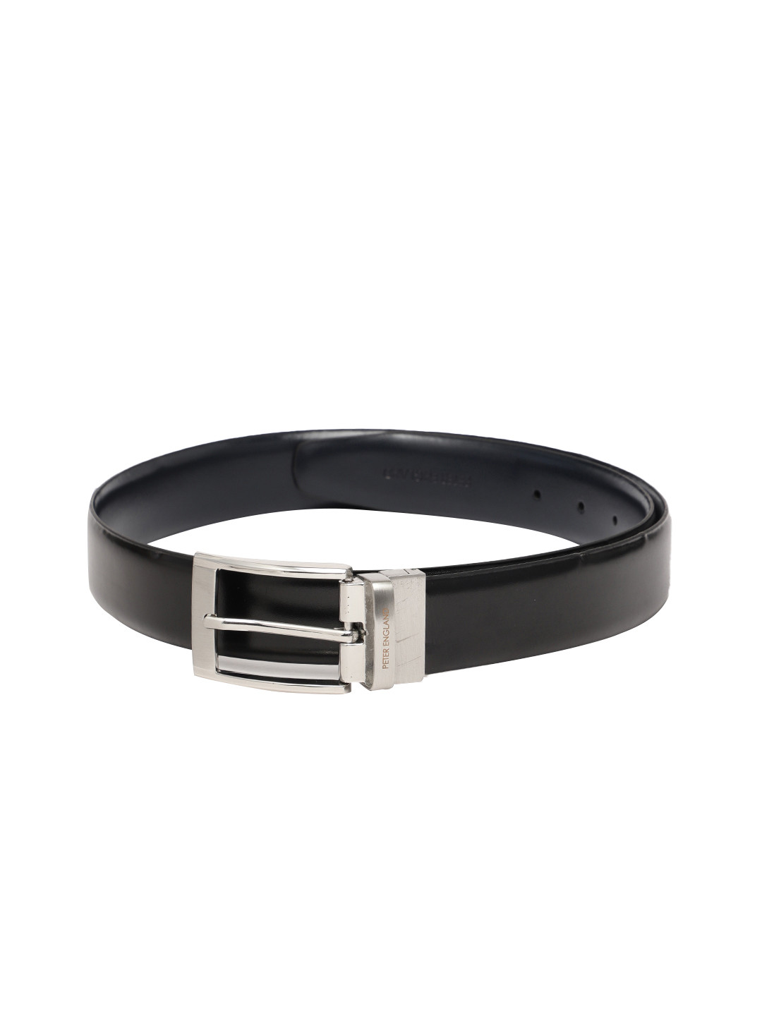 

Peter England Men Black & Brown Solid Reversible Belt