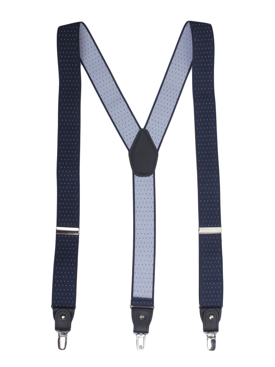 

Alvaro Castagnino Men Navy Blue & White Printed Suspenders