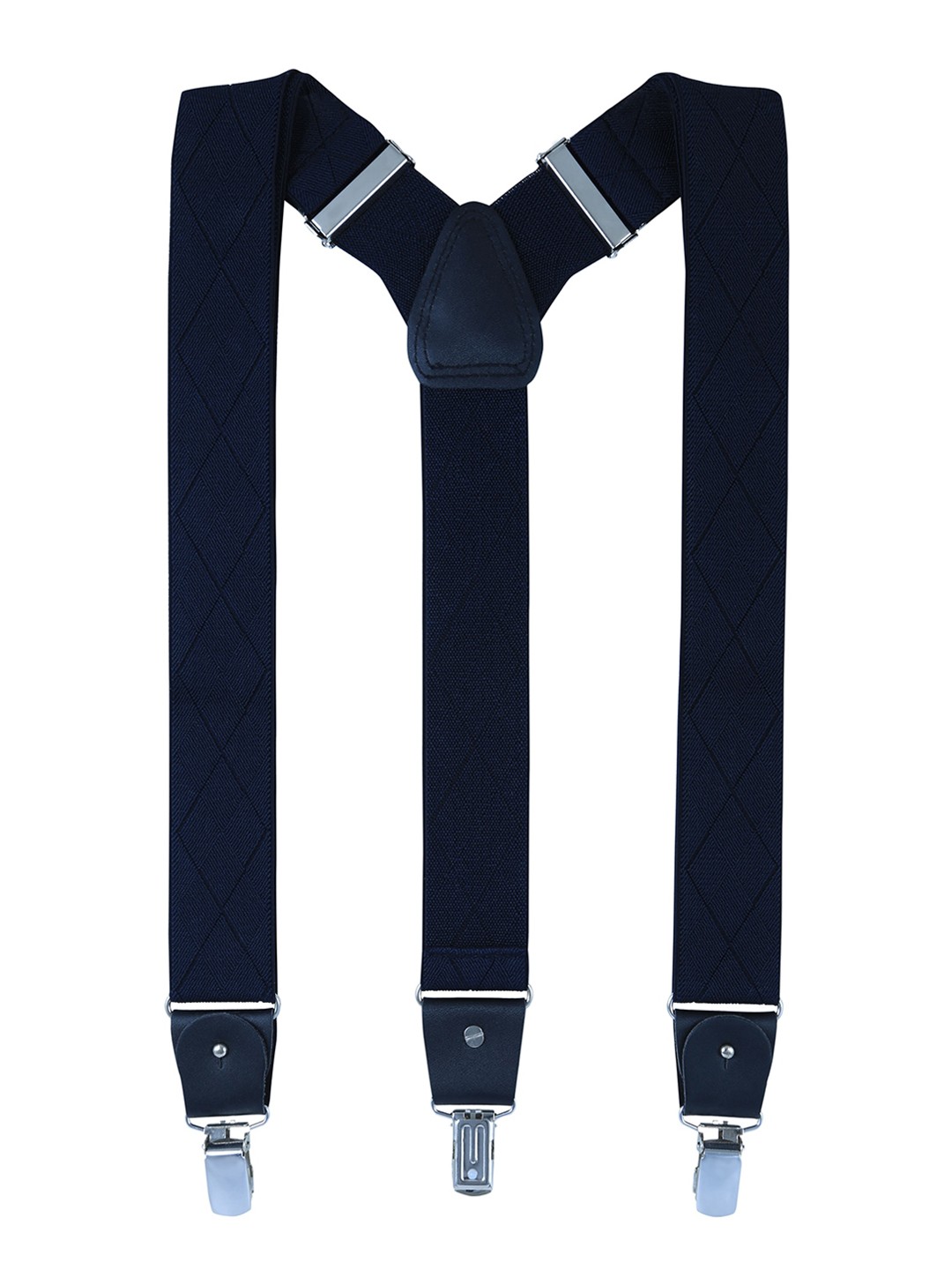 

Alvaro Castagnino Men Navy Blue Solid Suspenders