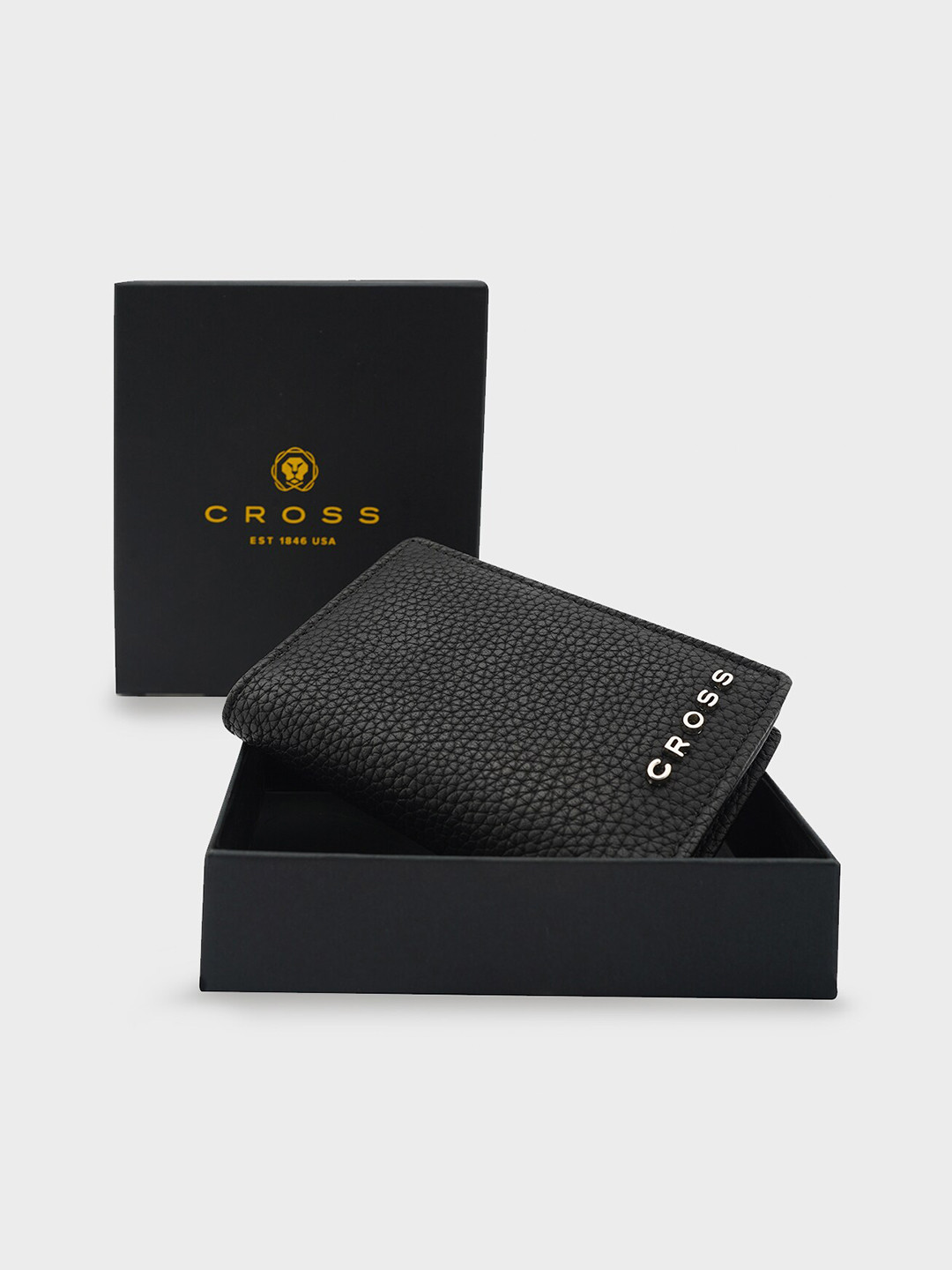 

Cross Men Black Textured Leather Two Fold Wallet