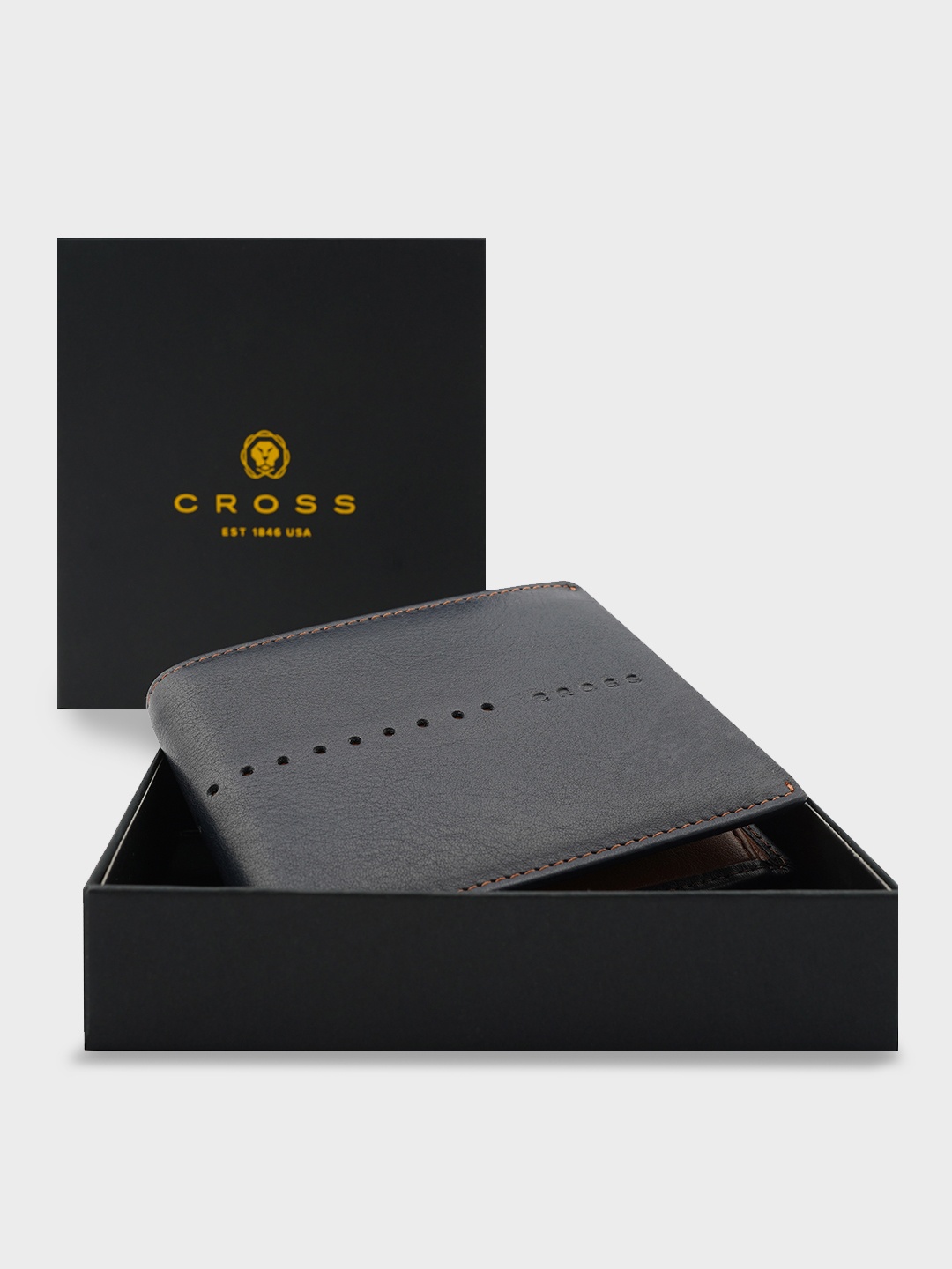 

Cross Men Black Textured Leather Two Fold Wallet