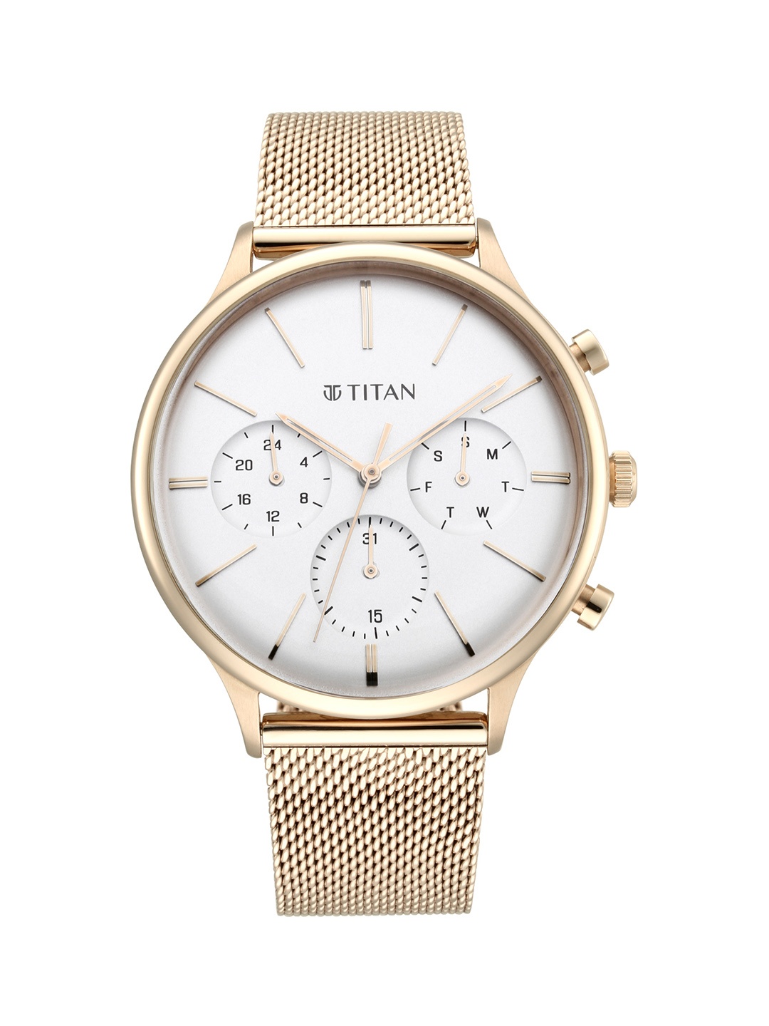 

Titan Men Rose Gold Stainless Steel Analogue Watch 90134WM01