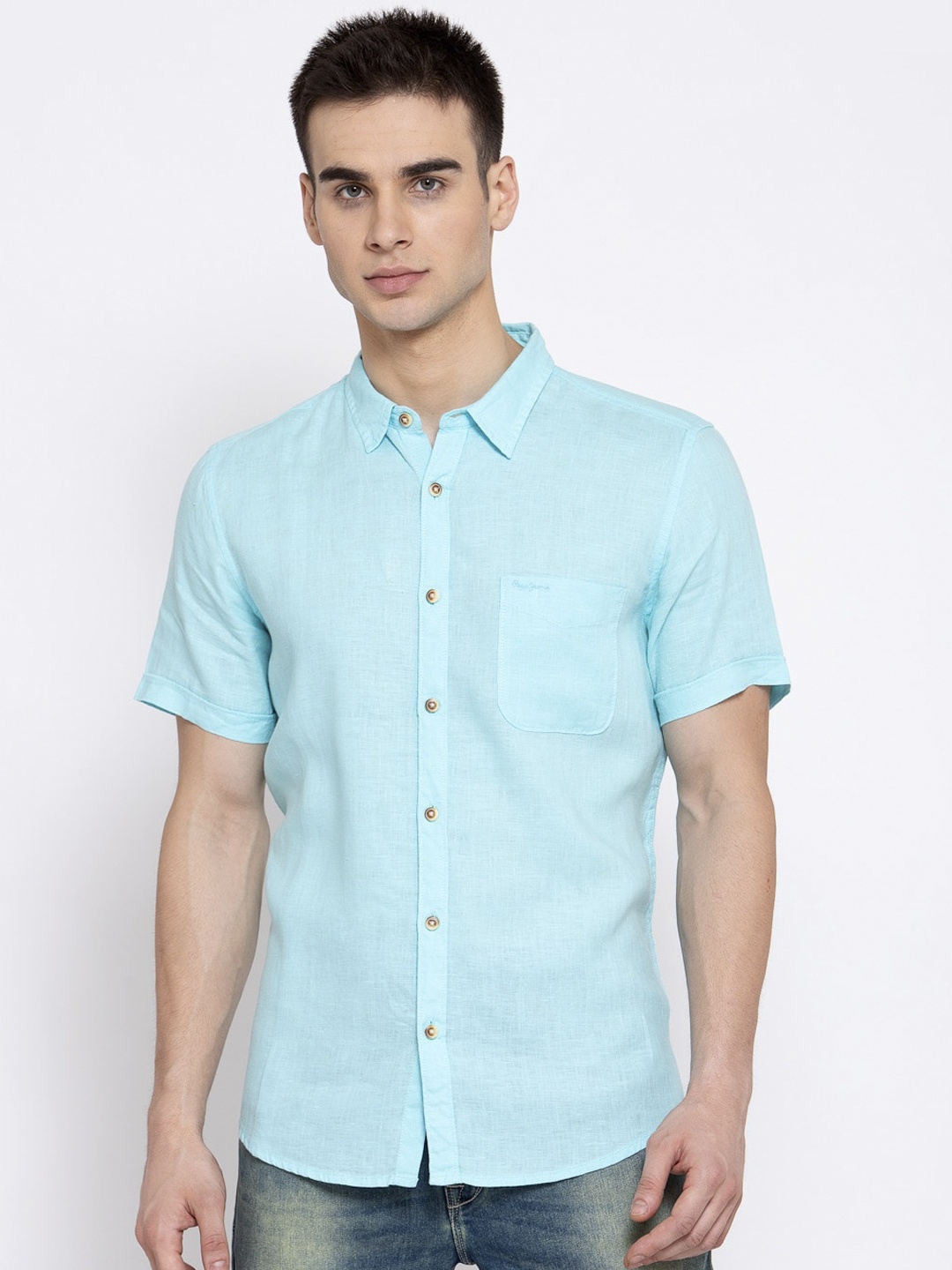 

Pepe Jeans Men Blue Casual Shirt