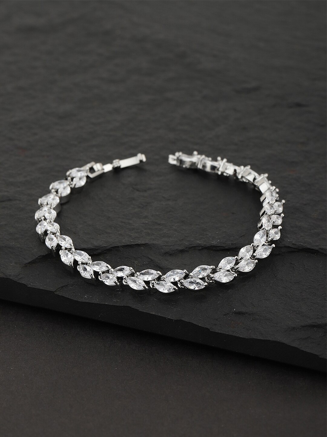 

Carlton London Women Silver-Toned Bangle-Style Bracelet