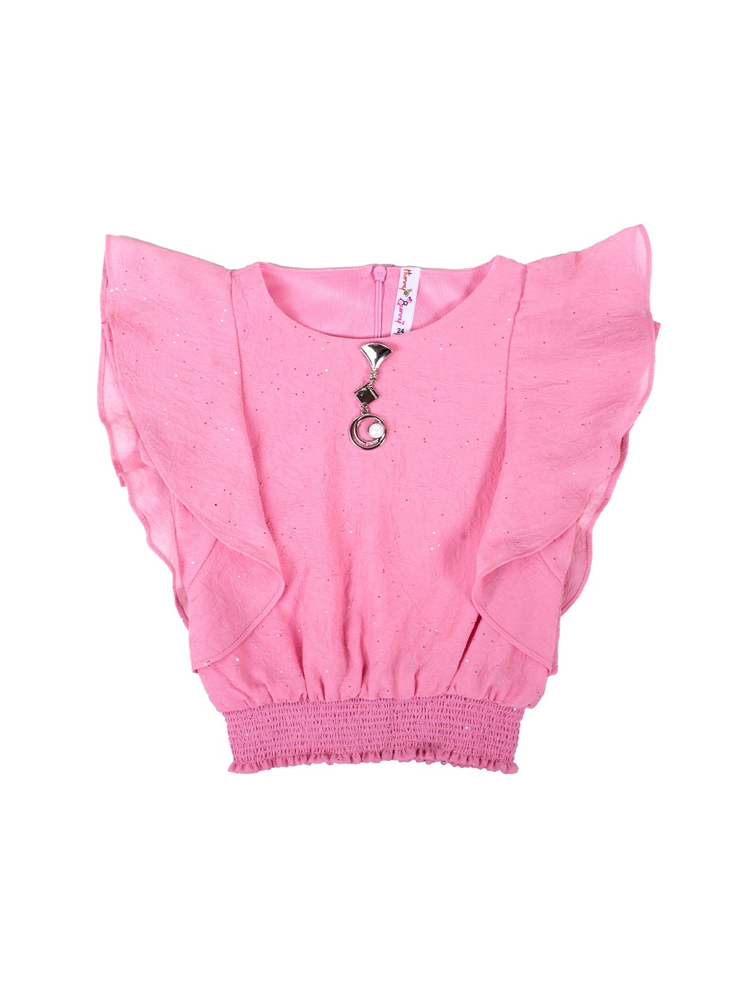 

Hunny Bunny Pink Georgette Regular Top
