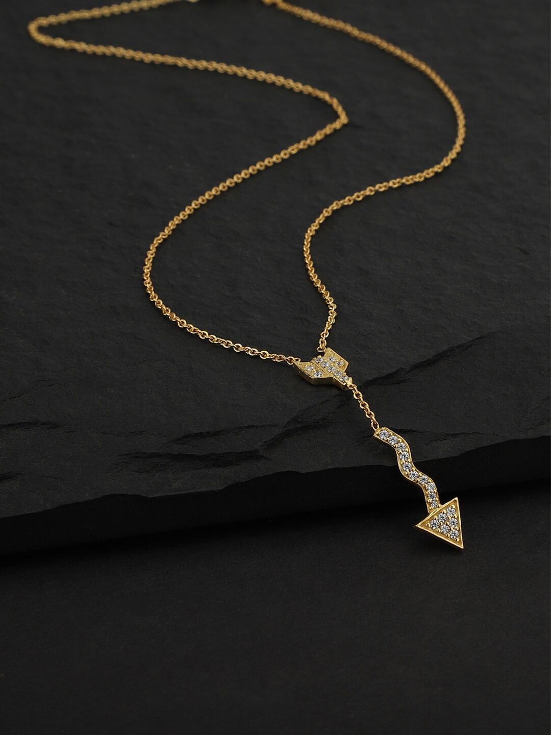 

Carlton London Gold Brass Gold-Plated Enamelled Necklace