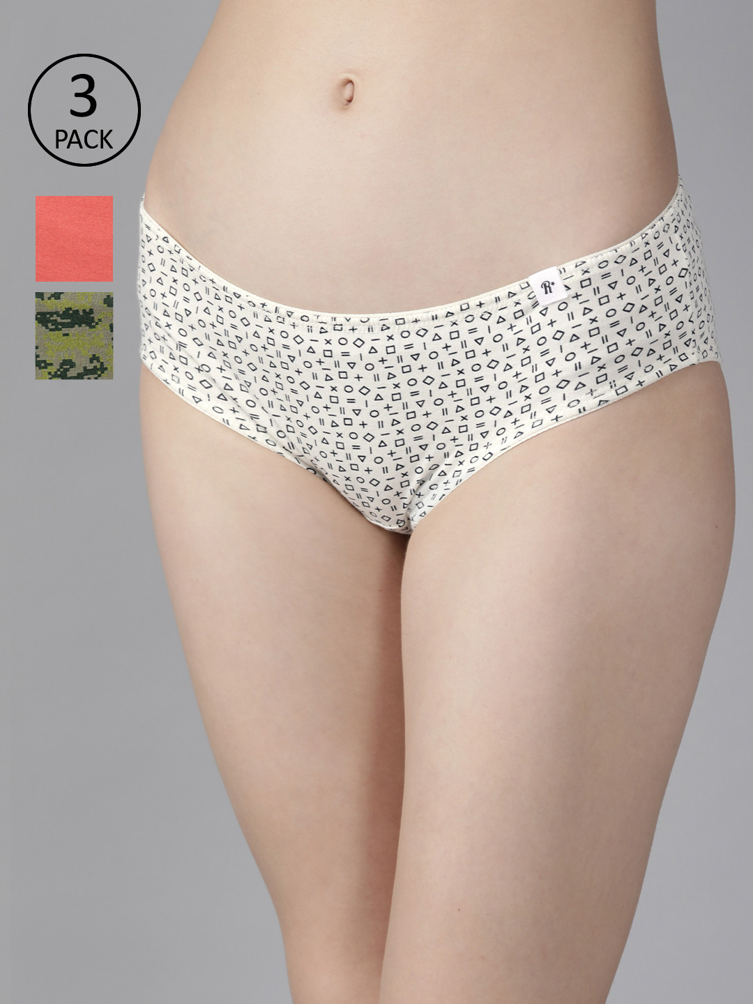 

Roadster Women Pack of 3 Cotton Hipster Briefs RDST-PRT-HIP-NEW-005, Green