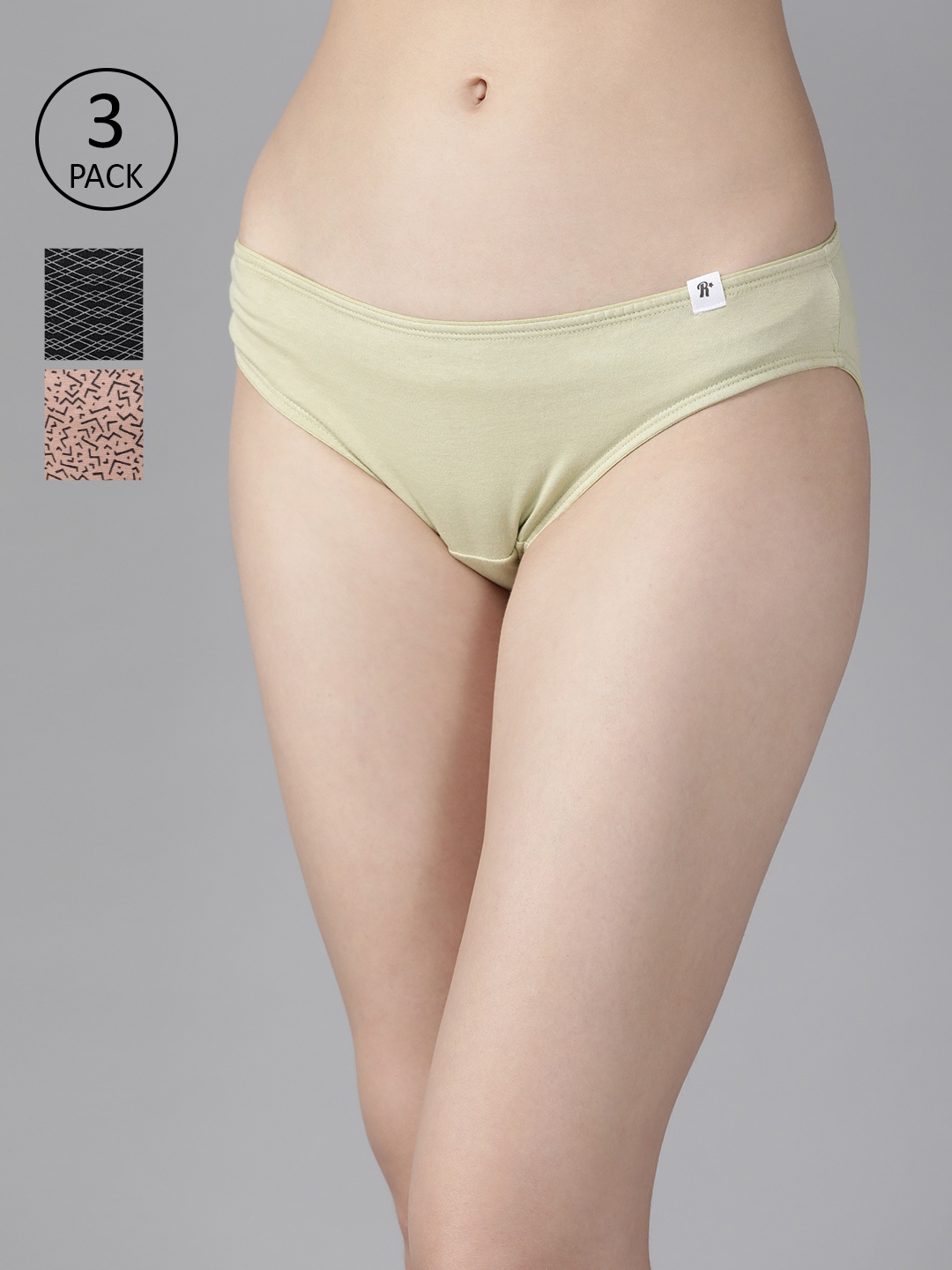 

Roadster Women Pack of 3 Bikini Briefs RDST-PRT-BIK-NEW-010, Brown