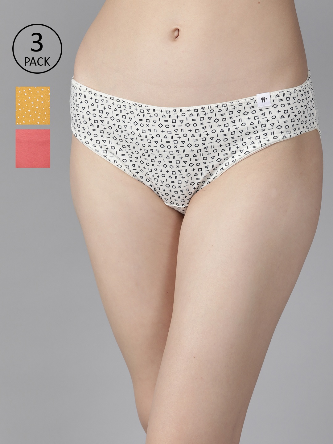 

Roadster Women Pack of 3 Bikini Briefs RDST-PRT-BIK-NEW-001, Yellow