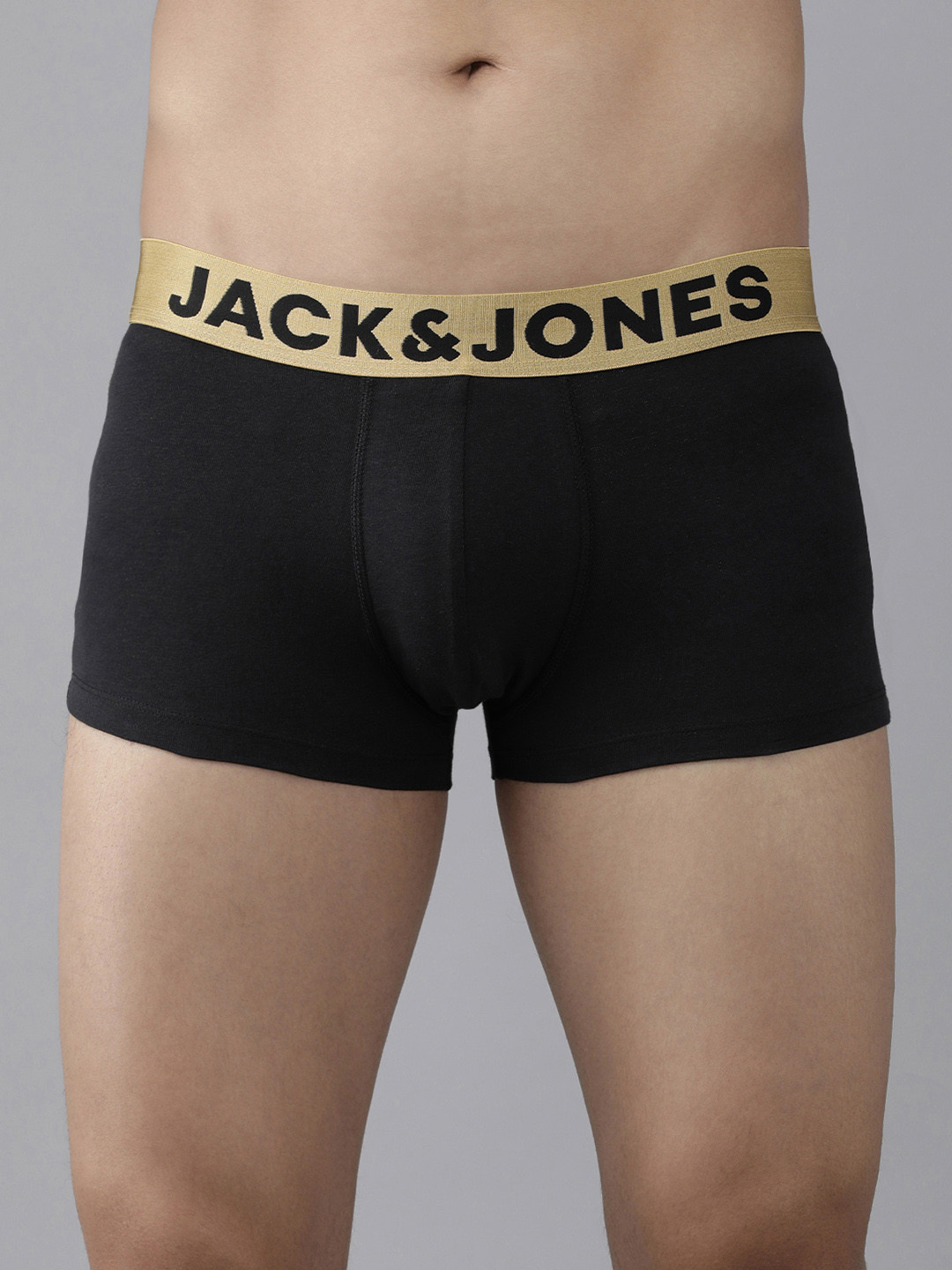 

Jack & Jones Men Black Solid Mid-Rise Trunk 1036688006