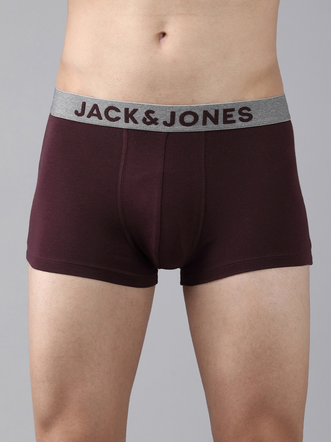 

Jack & Jones Men Maroon Solid Anti-Microbial Trunk 1916508016