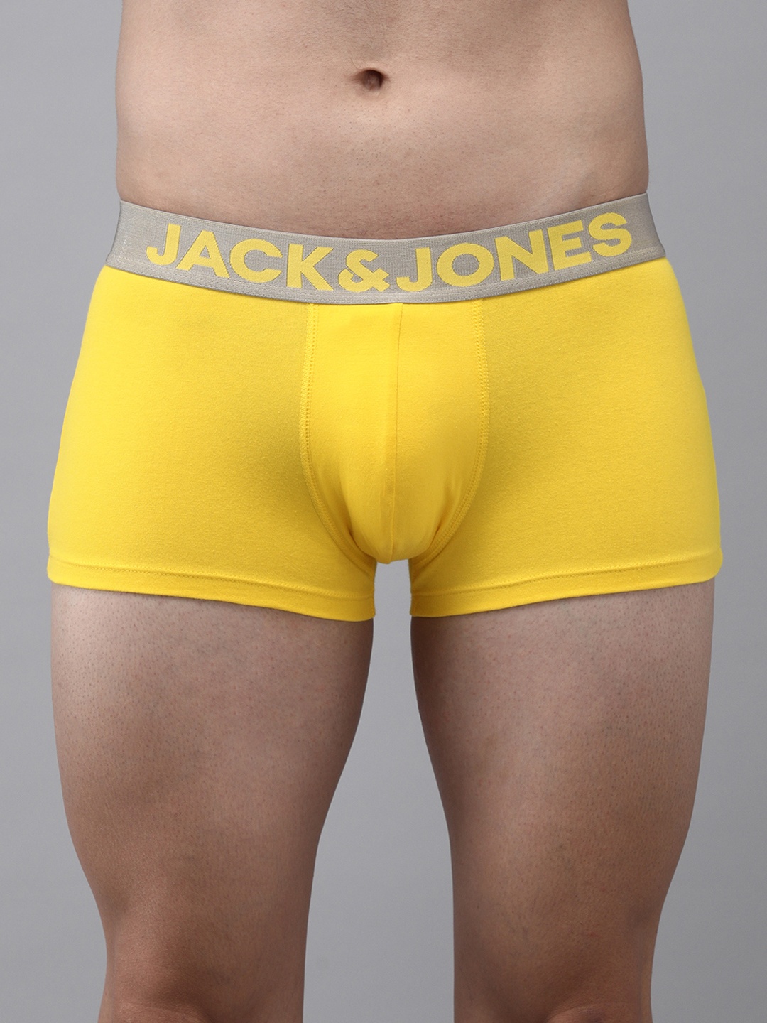 Jack & Jones Men Yellow Solid Anti-Microbial Trunk 1036687001