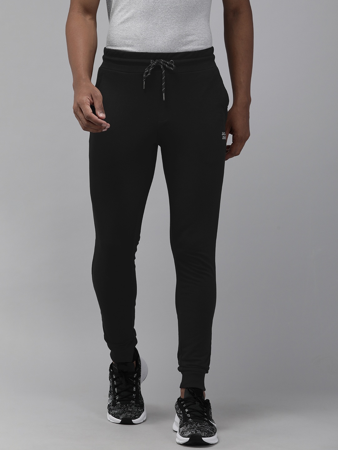 

Jack & Jones Men Black Solid Joggers