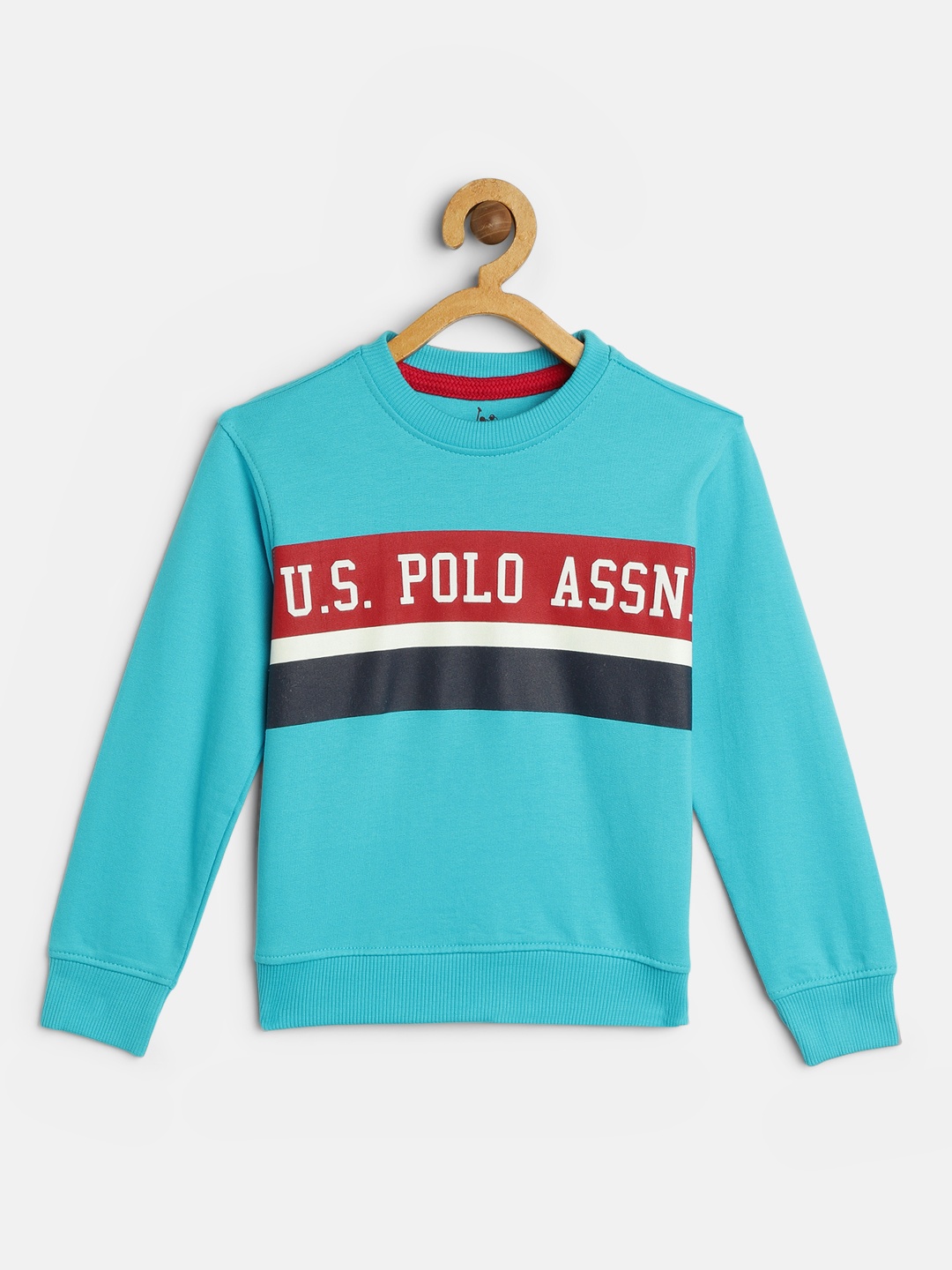 

U S Polo Assn Kids Boys Turquoise Blue Sweatshirt