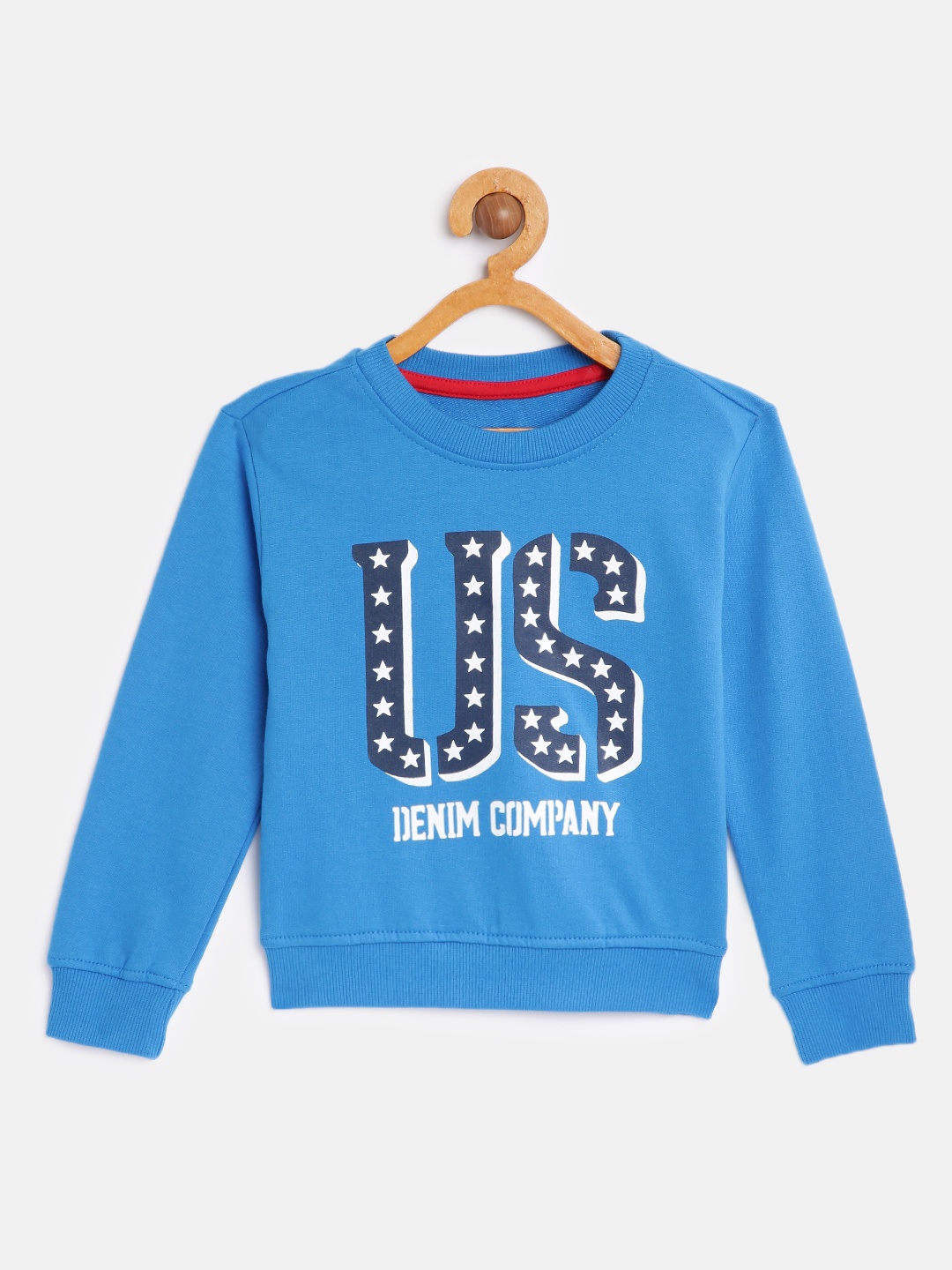 

U S Polo Assn Kids Boys Blue Printed Sweatshirt