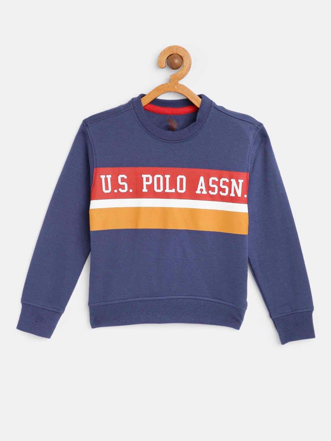 

U S Polo Assn Kids Boys Blue Printed Sweatshirt