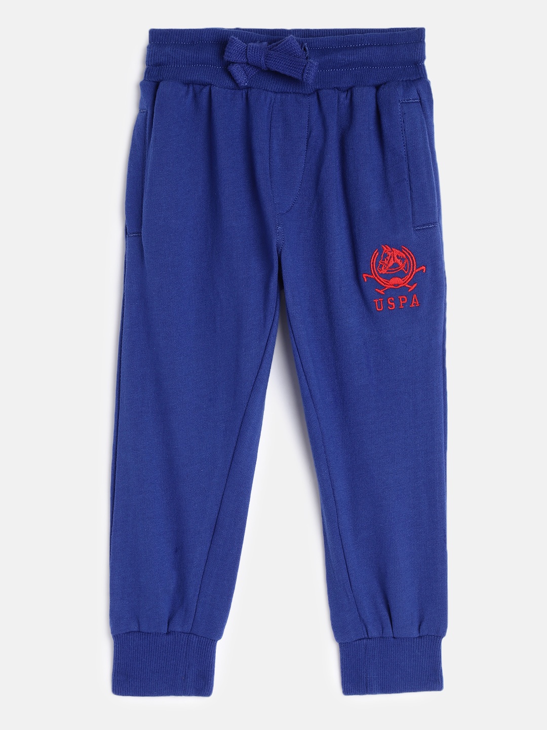 

U.S. Polo Assn. Kids Boys Blue Pure Cotton Regular Fit Joggers